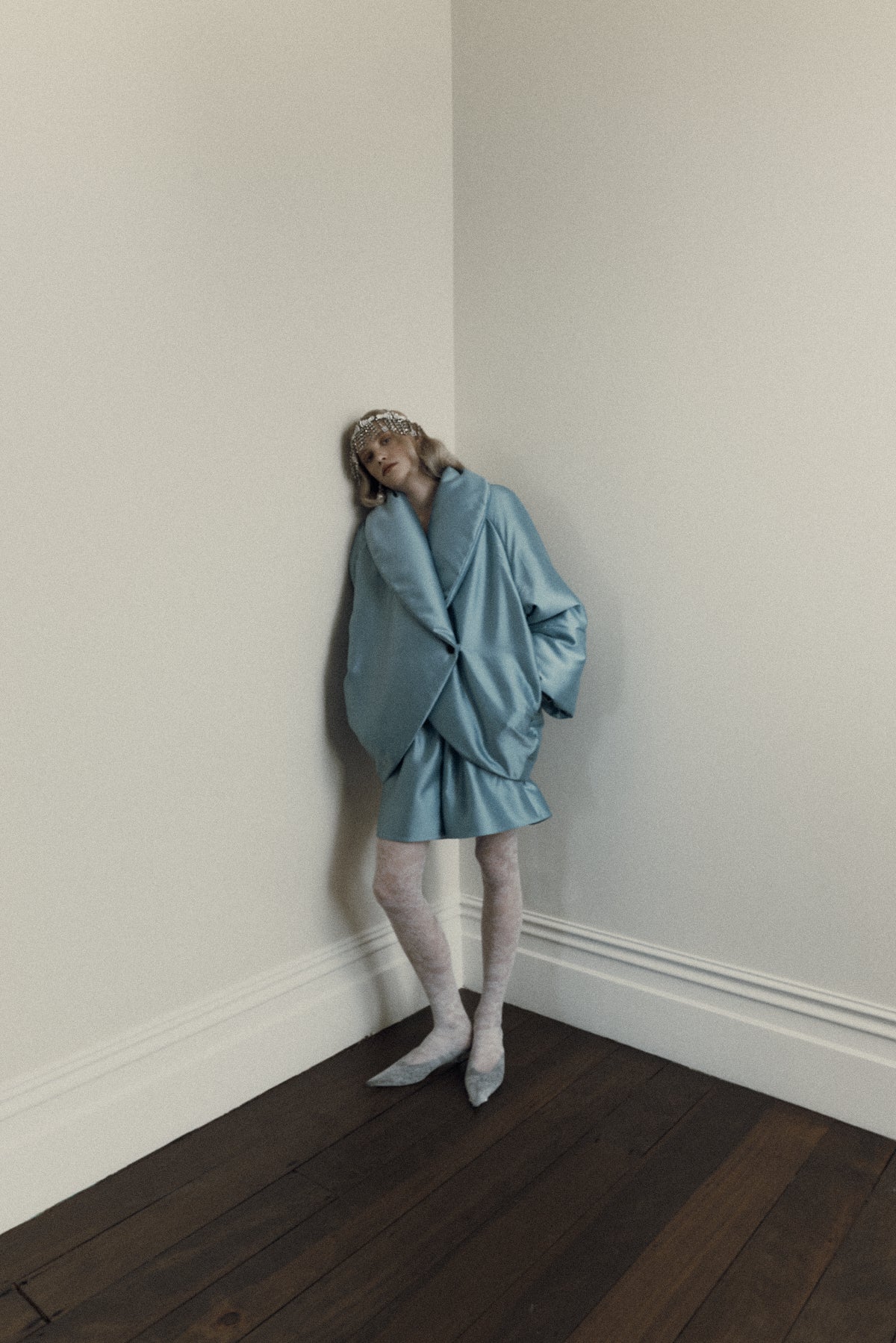 Voluminous Short in Silk Wool Taffeta