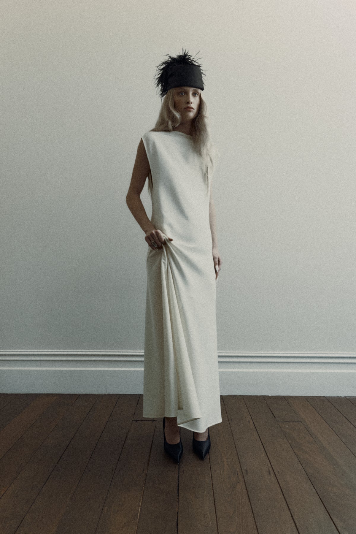 Sofie Dress in Drape Suiting