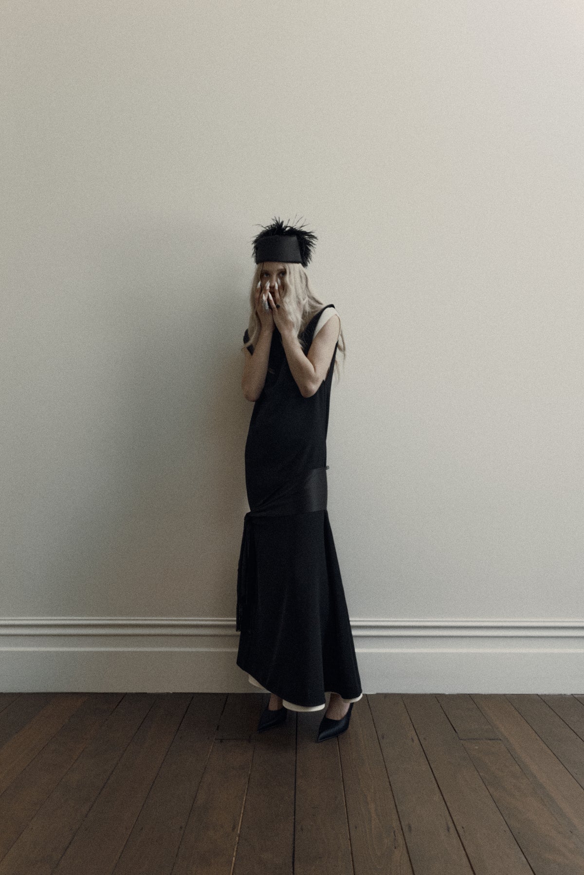 Sofie Dress in Drape Suiting