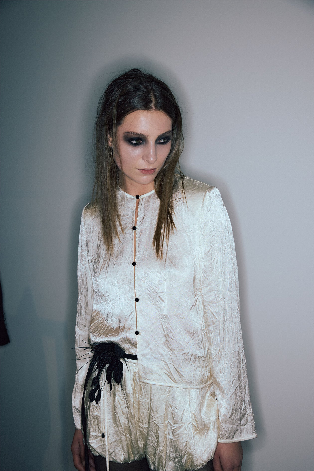 Corsage in Feathered Embroidery