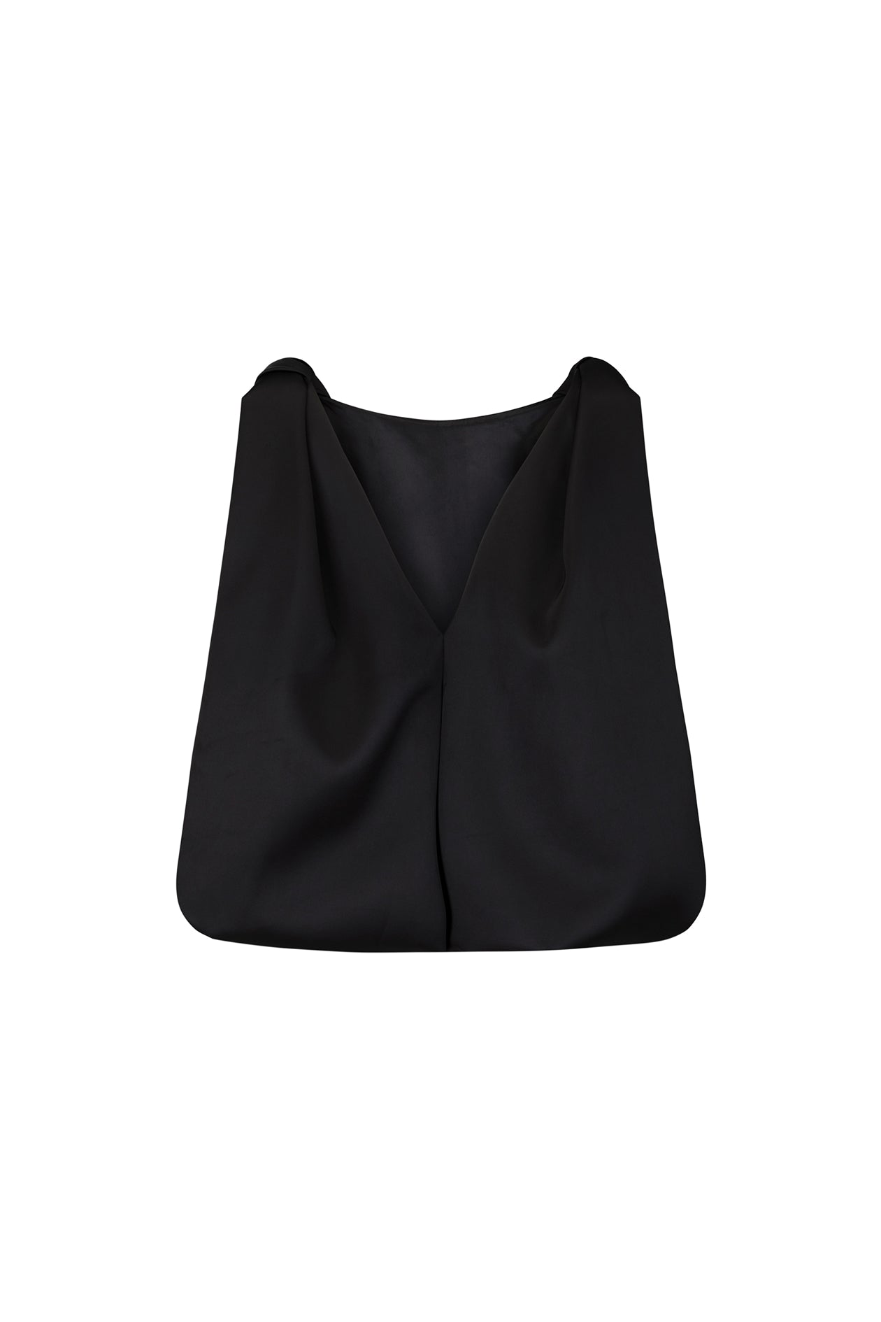 Knot Top in Bonded Satin