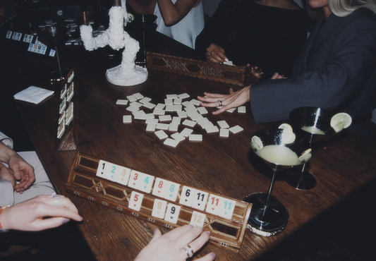 Harris Tapper Co-founder Sarah Harris Gould hosted an intimate evening of Rummikub in her home.