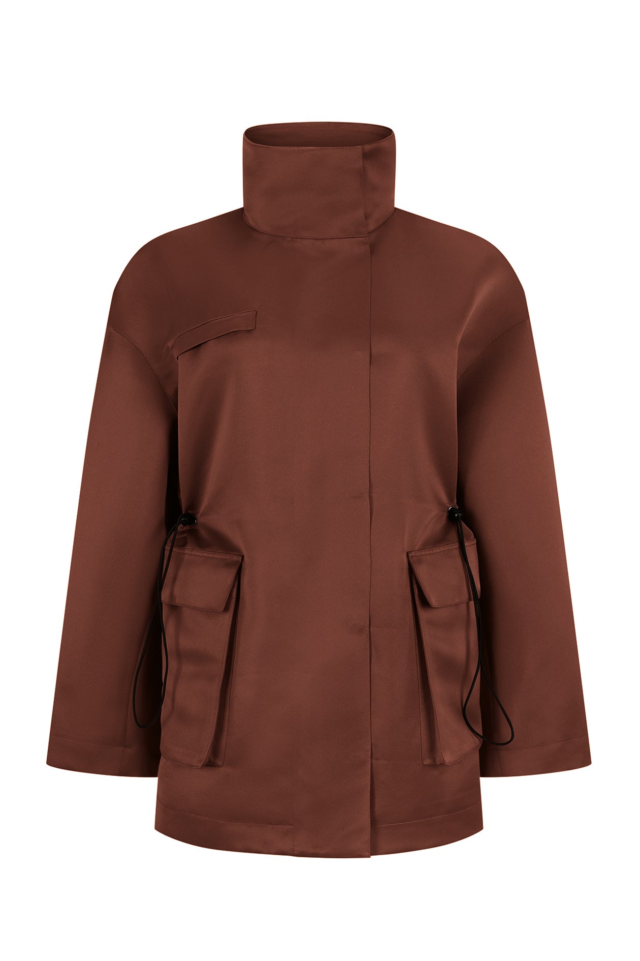 Balmoral Parka in Satin Faille