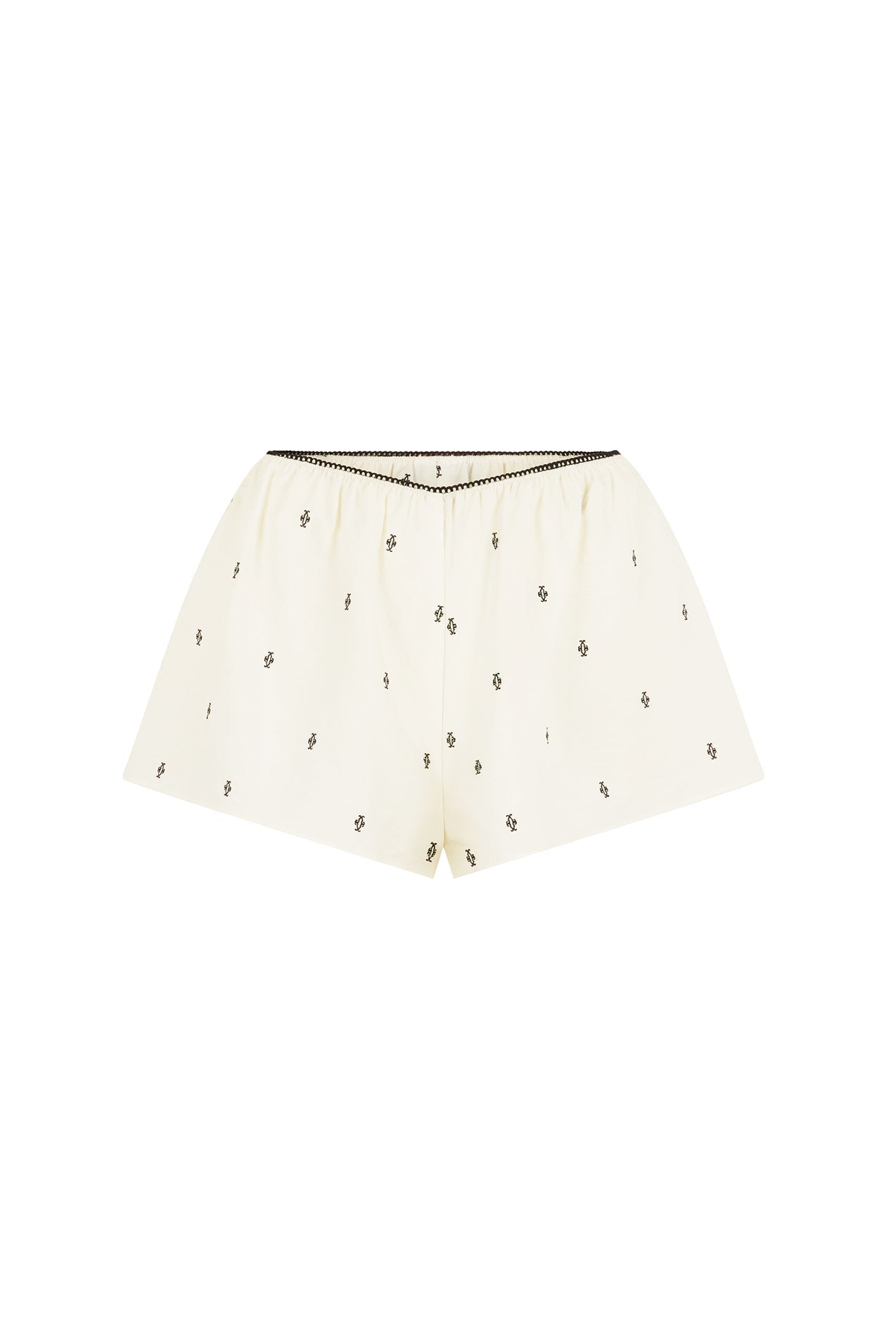 Boudoir Shorts in Embroidered Silk