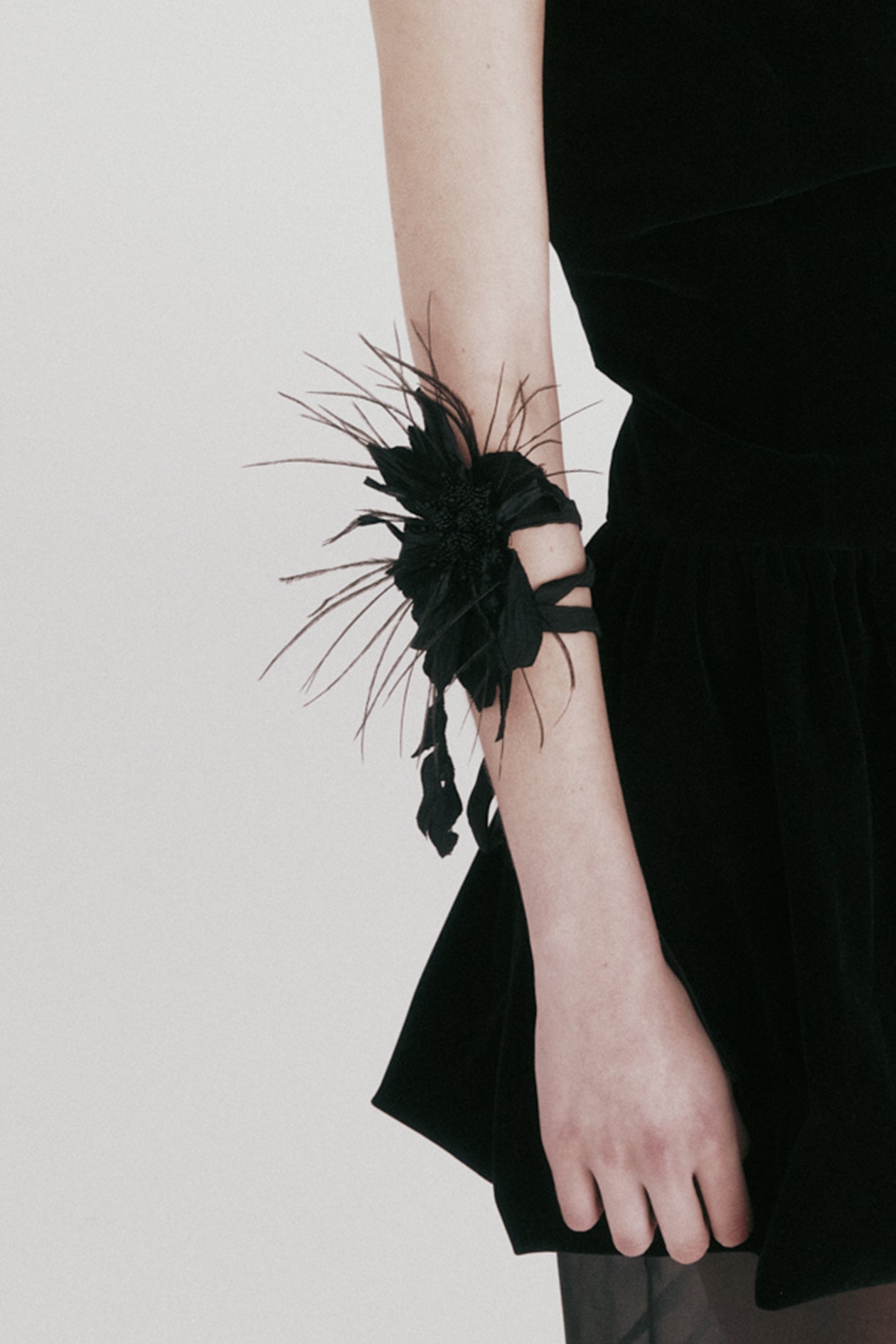 Corsage in Feathered Embroidery