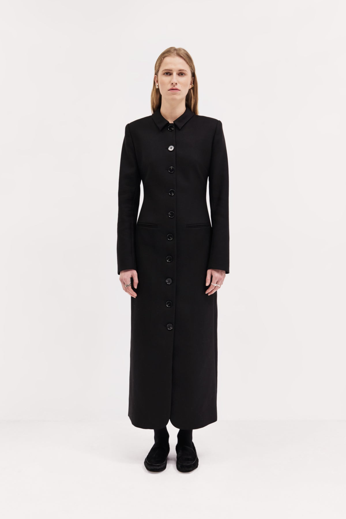 Bardot Coat in Wool Twill