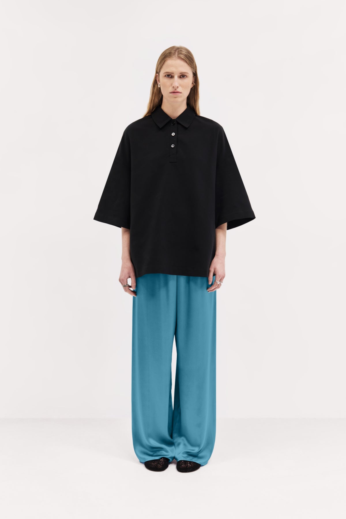 Irving Trouser in Silk Charmeuse