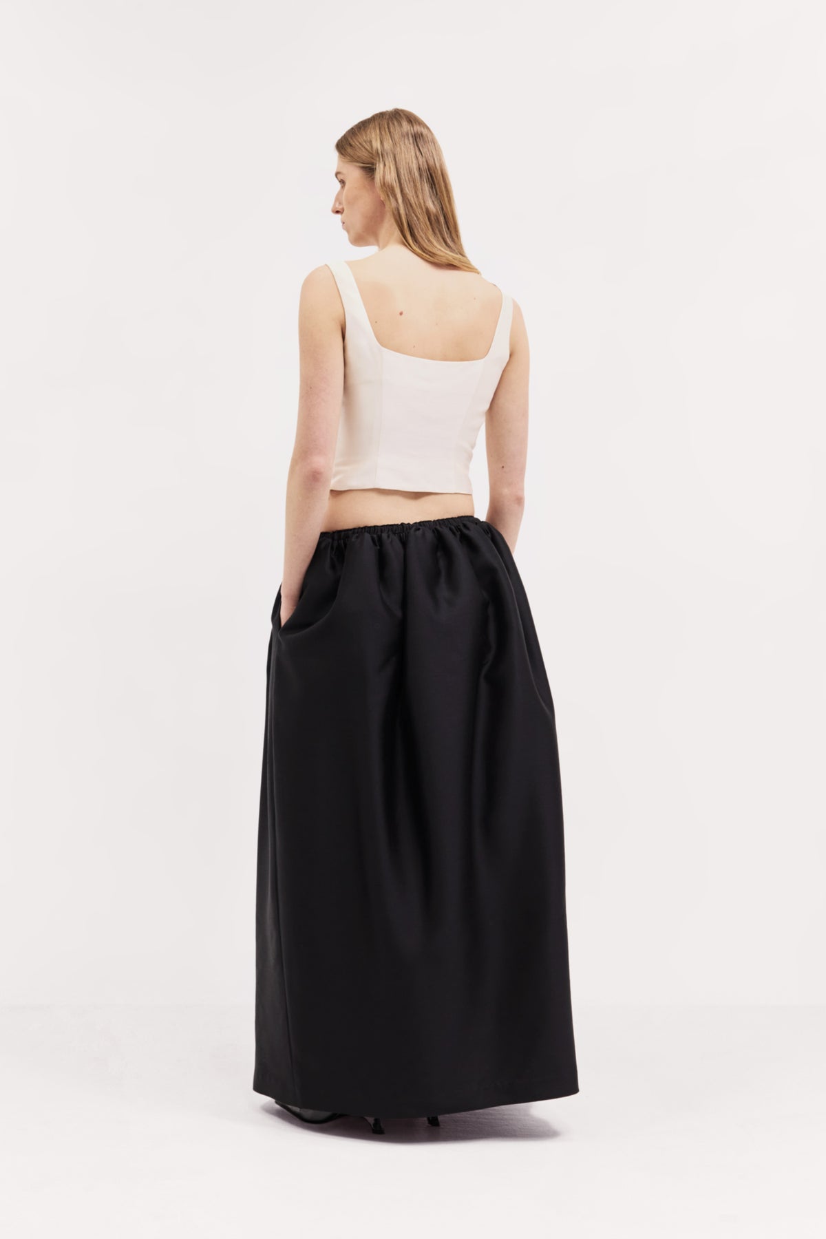 Isabella Top in Silk Wool Taffeta
