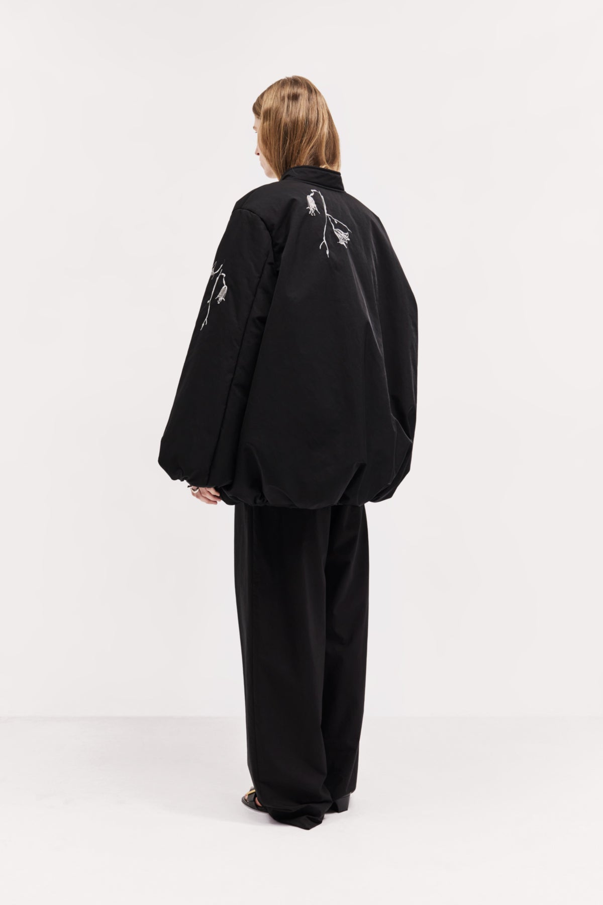 Chloe Bomber in Laminated Nylon