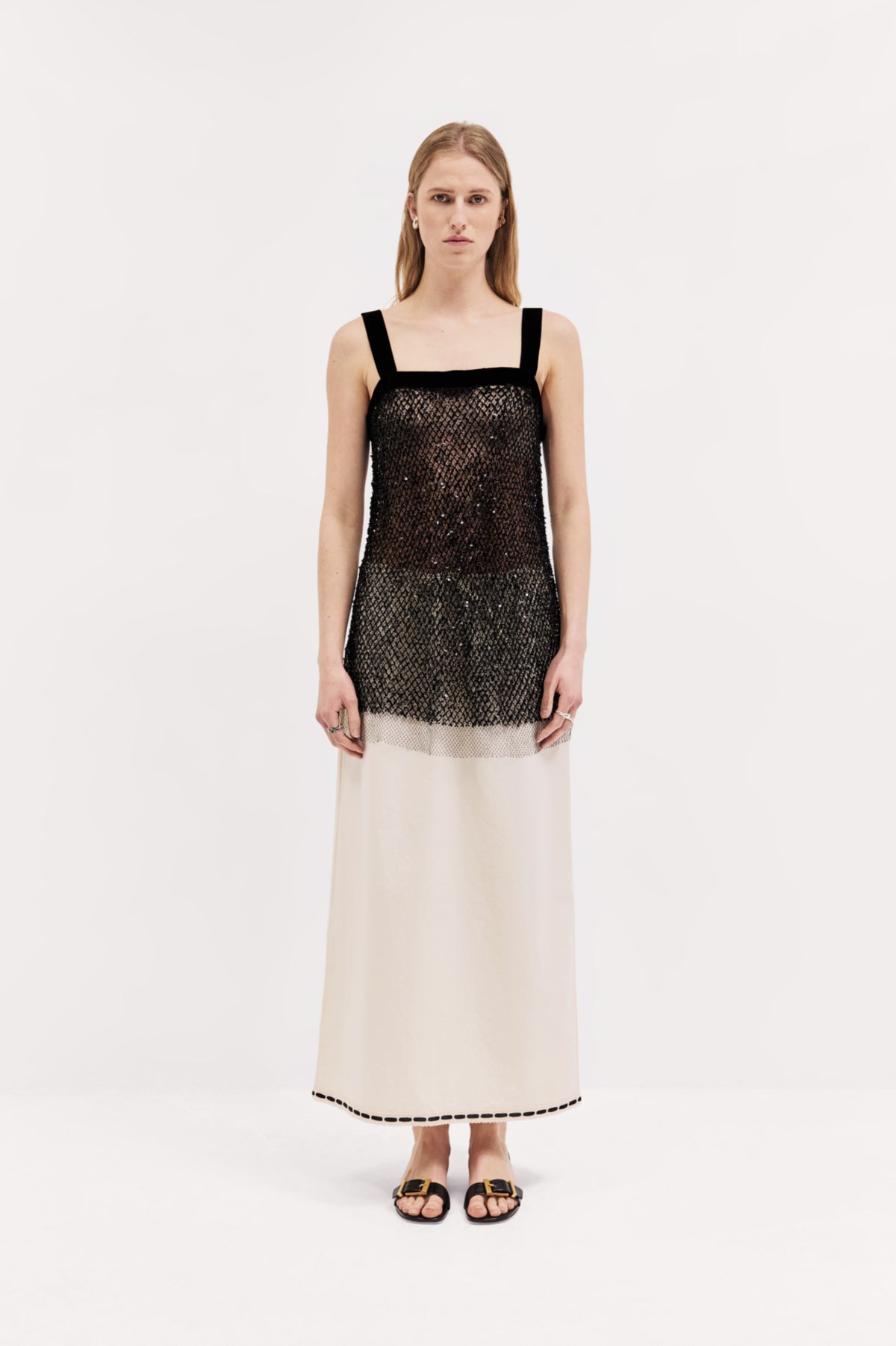 Priscilla Top in Beaded Fishnet