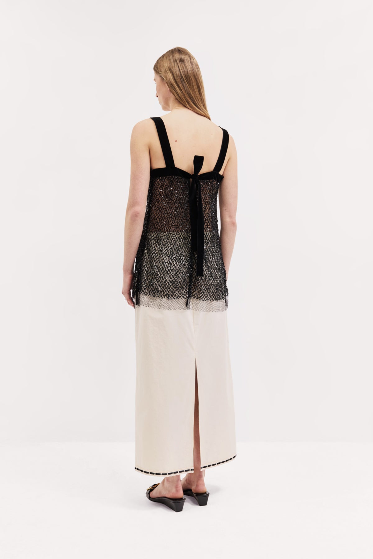 Priscilla Top in Beaded Fishnet