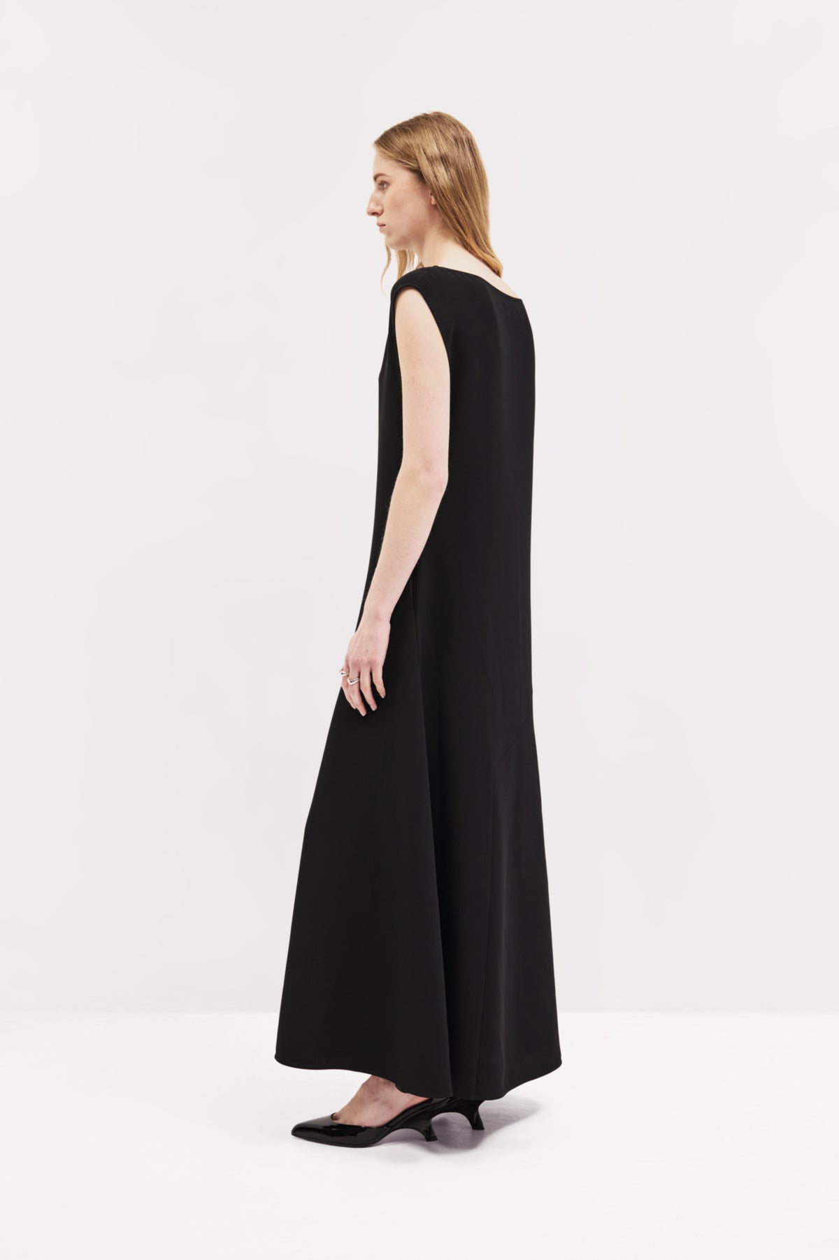 Sofie Dress in Drape Suiting