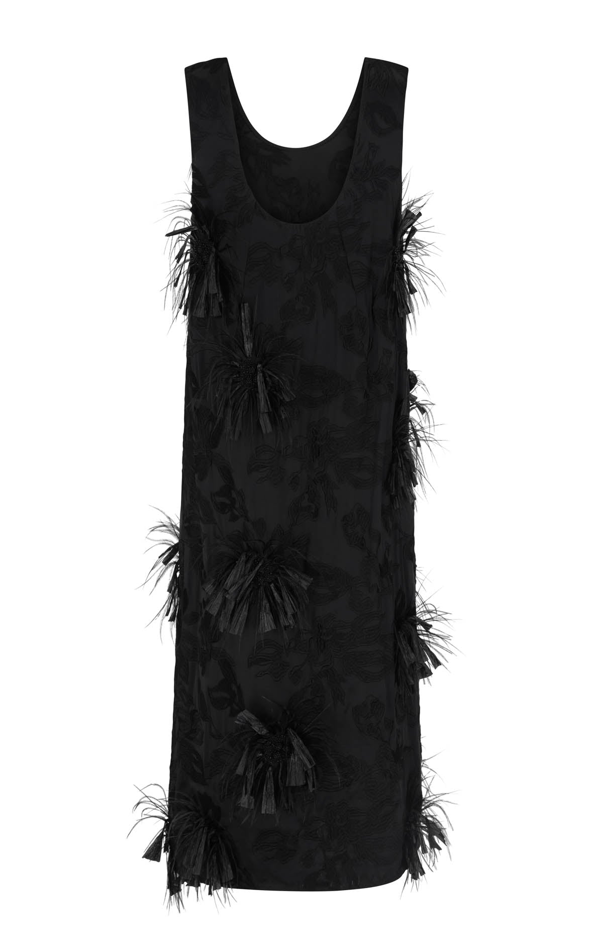 Gigi Dress in Feathered Embroidery