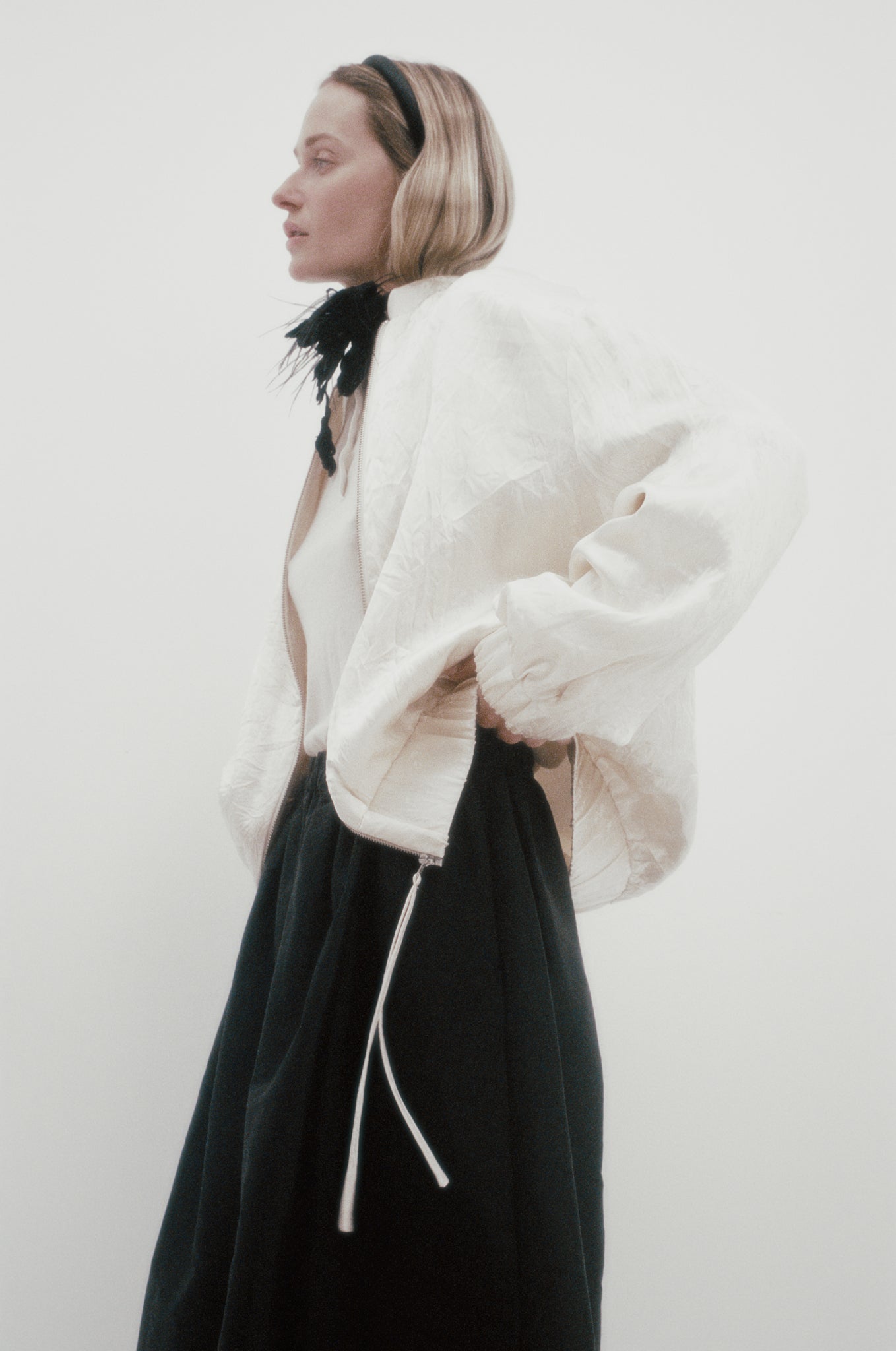 Bram Jacket in Jacquard Satin