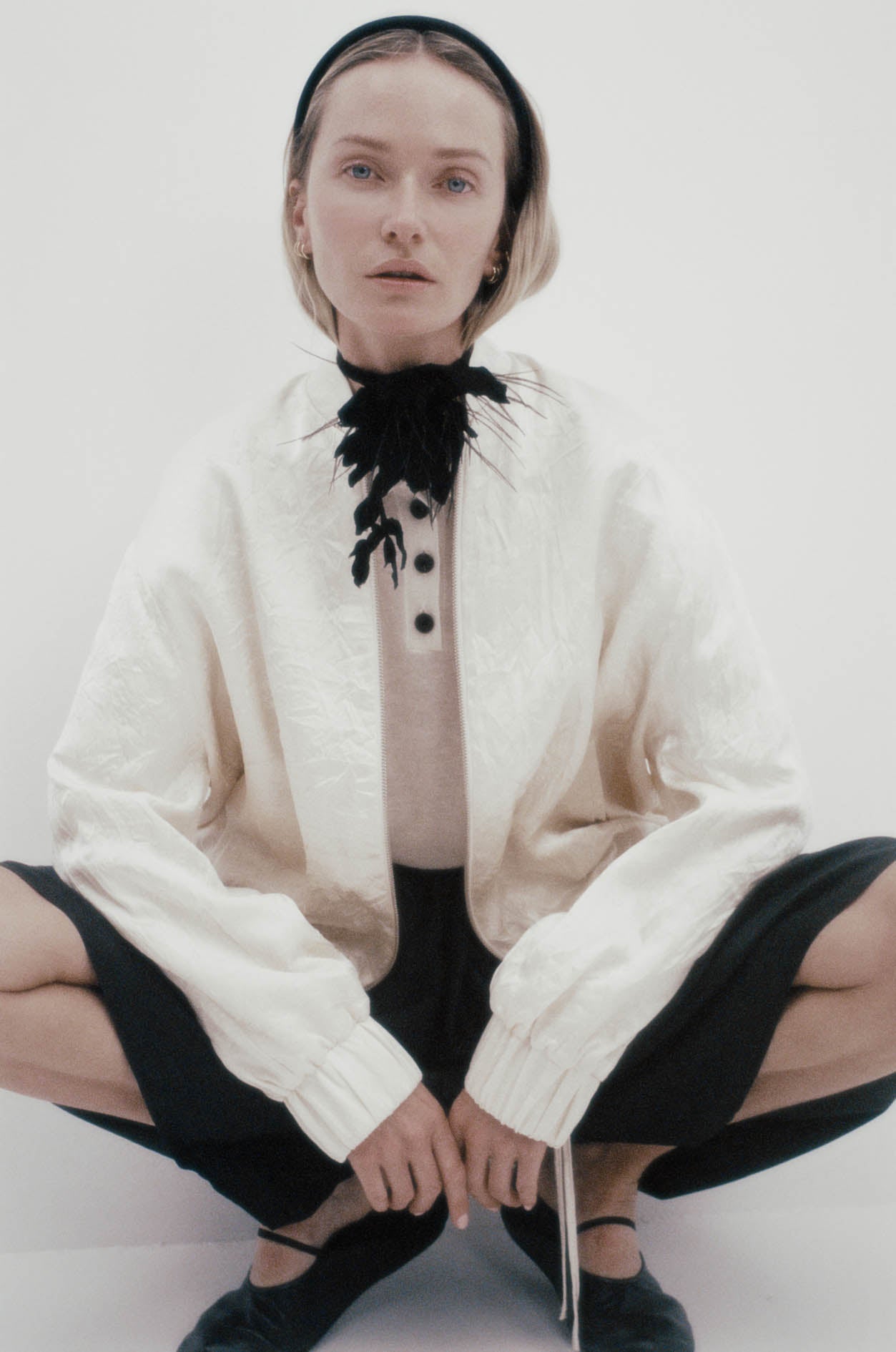 Bram Jacket in Jacquard Satin