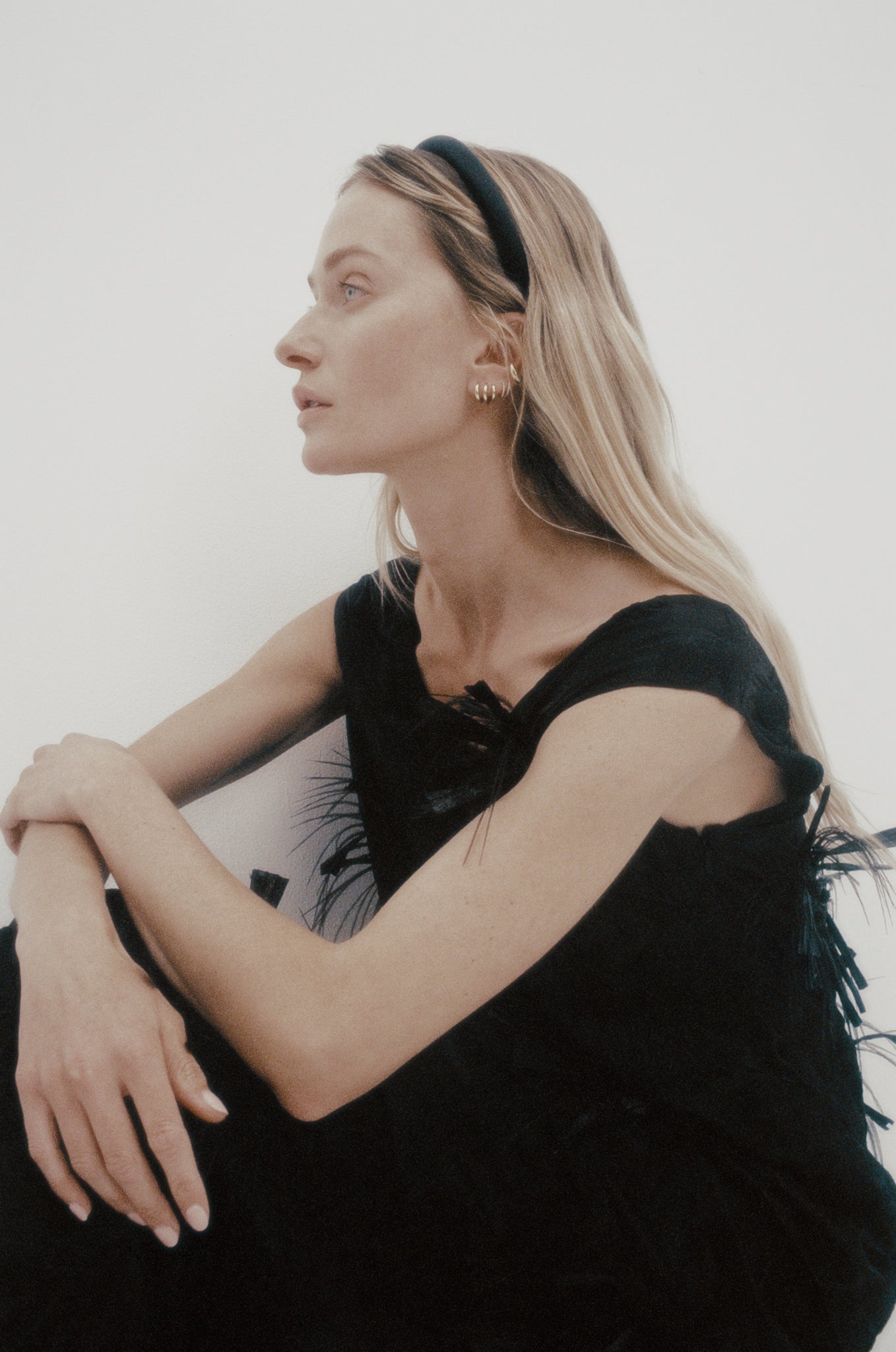 Gigi Dress in Feathered Embroidery