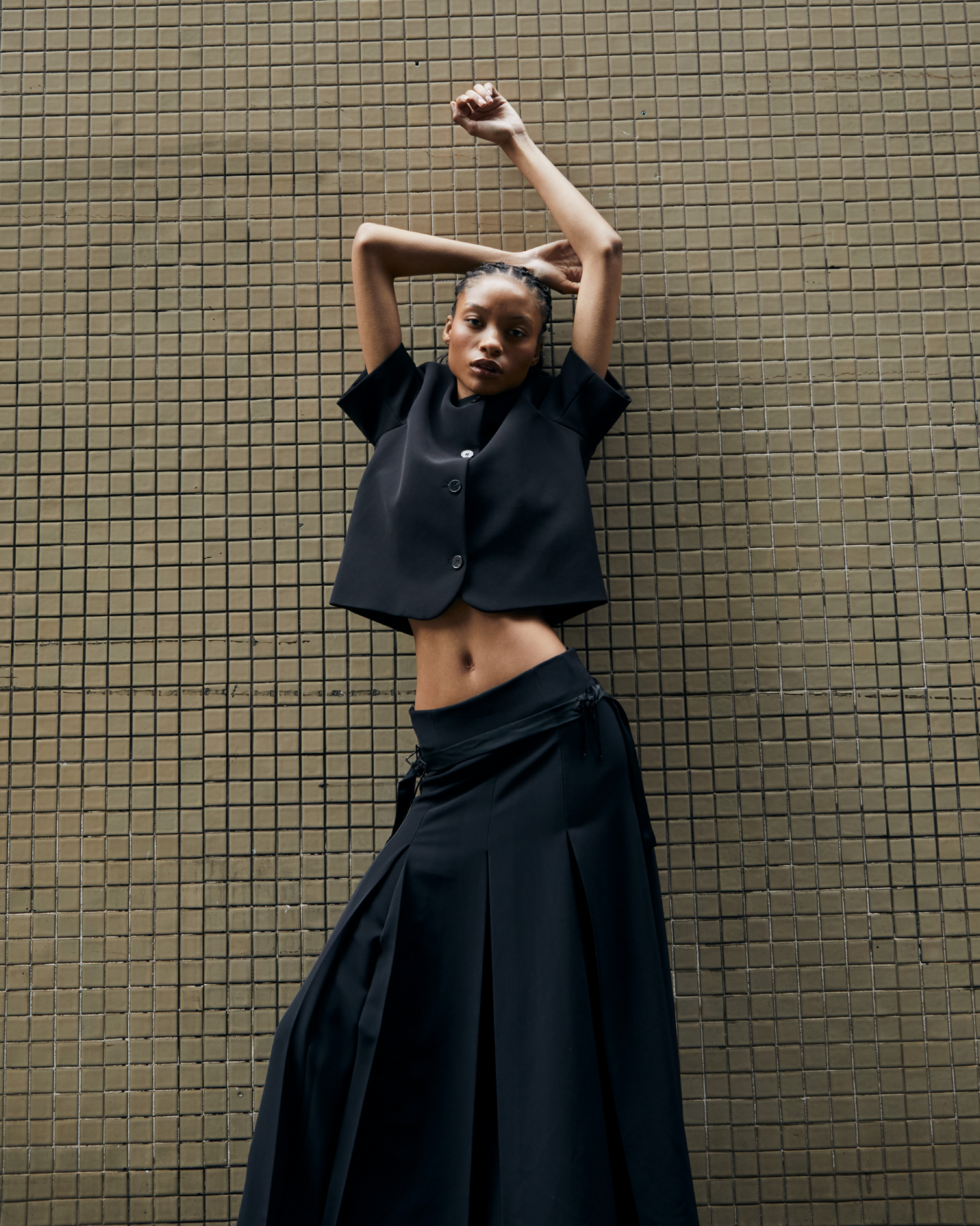 Ava Skirt in Drape Suiting