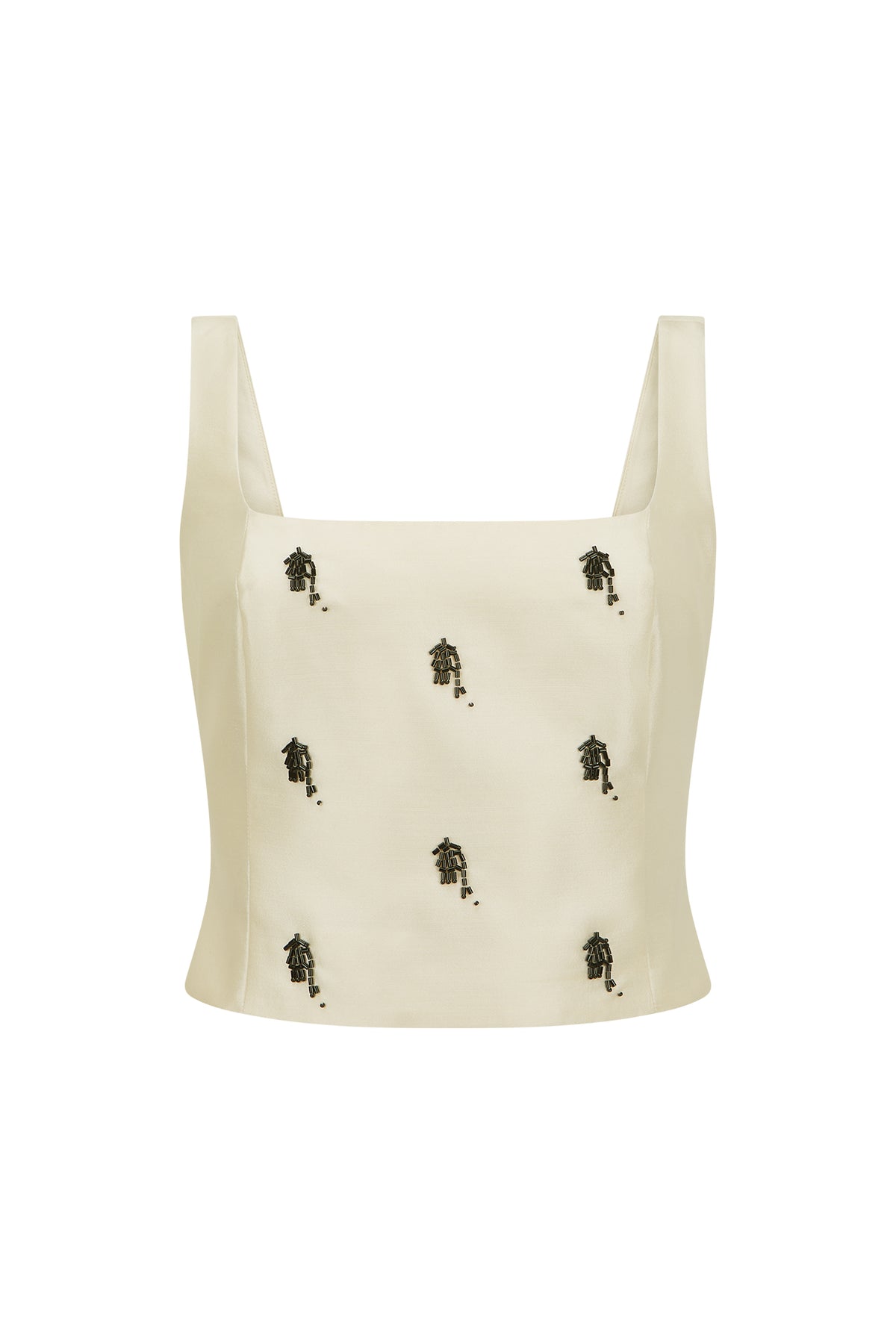Isabella Top in Silk Wool Taffeta