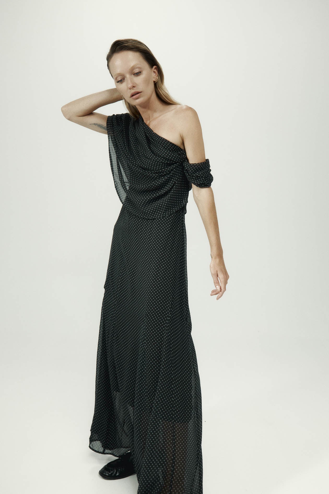 Lucille Dress in Silk Georgette