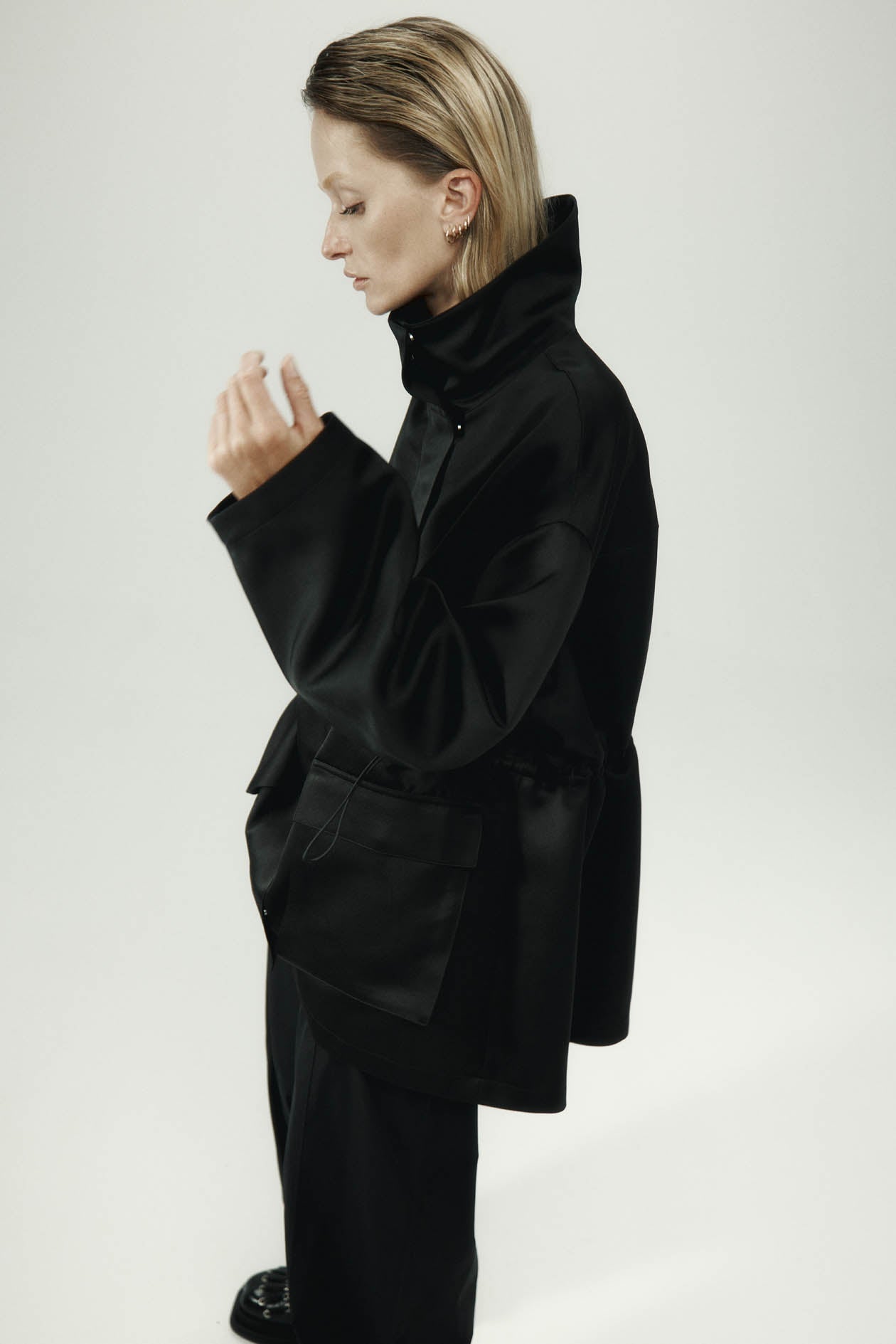 Balmoral Parka in Satin Faille