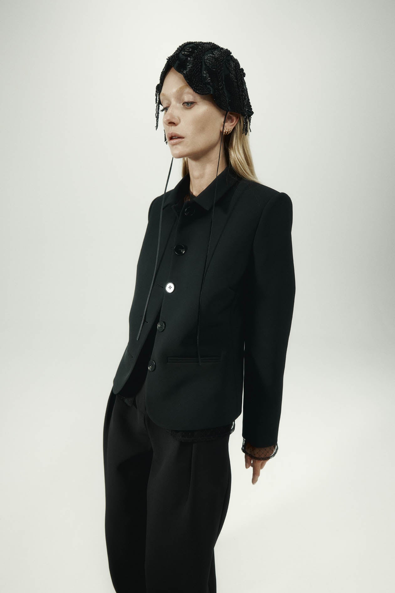 Bardot Blazer in Bonded Suiting