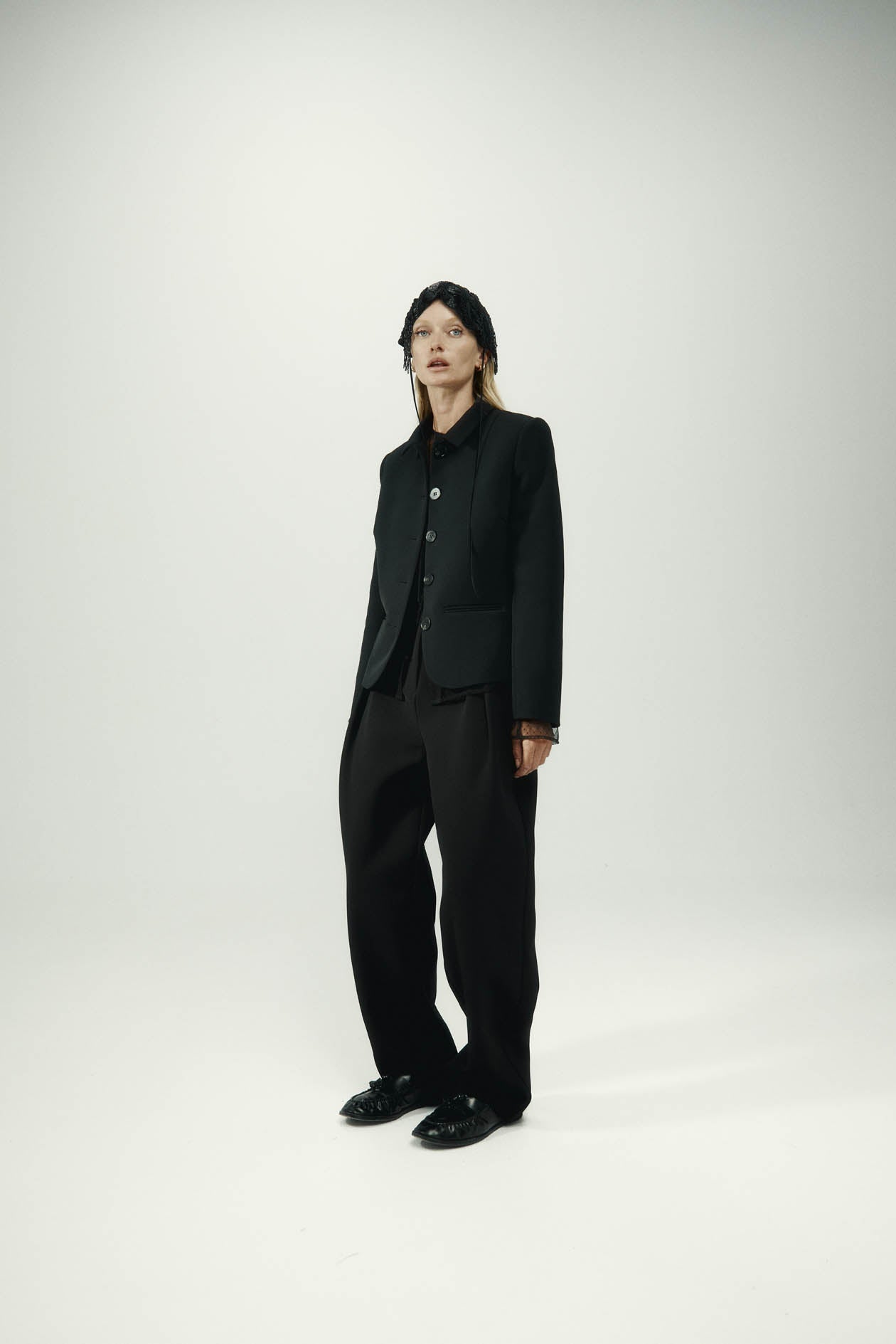 Bardot Blazer in Bonded Suiting