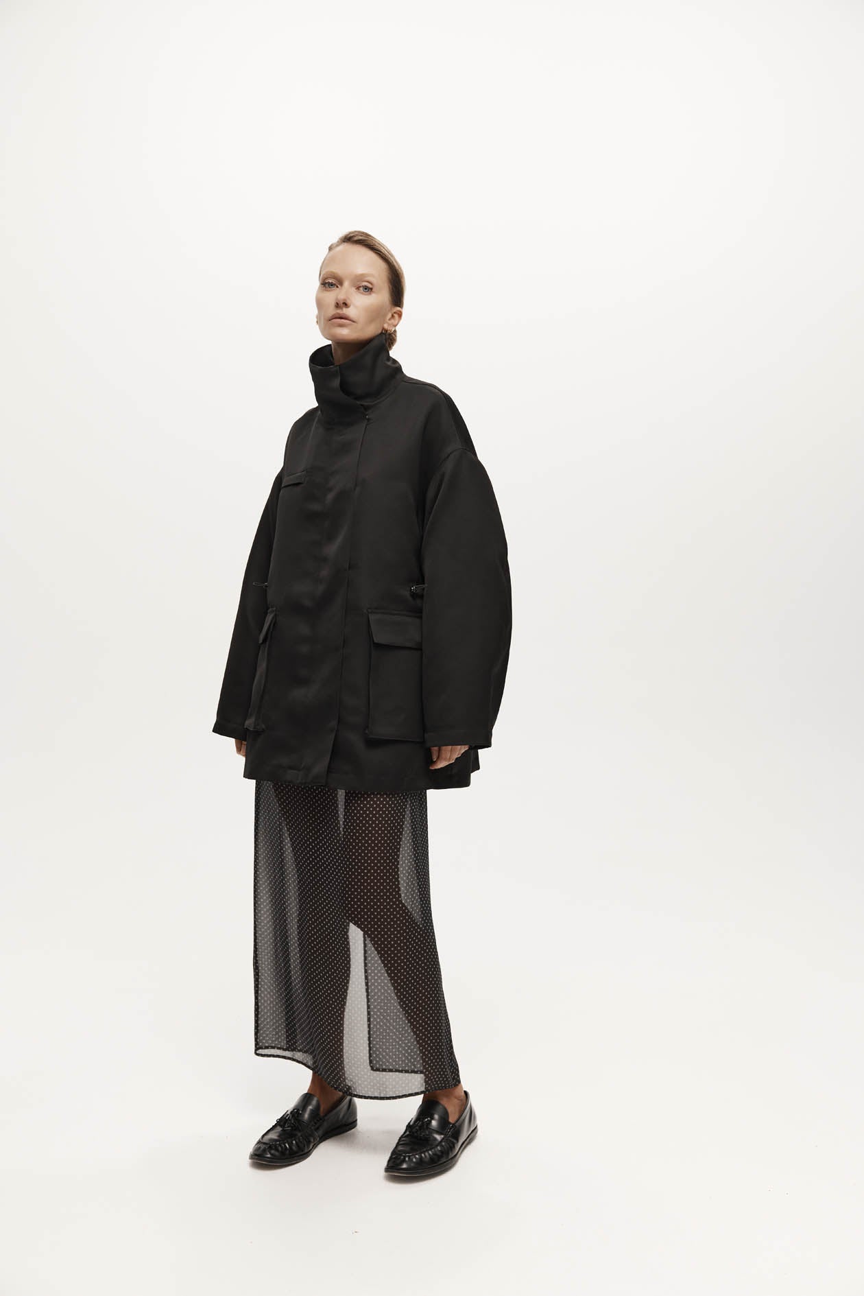 Balmoral Parka in Satin Faille