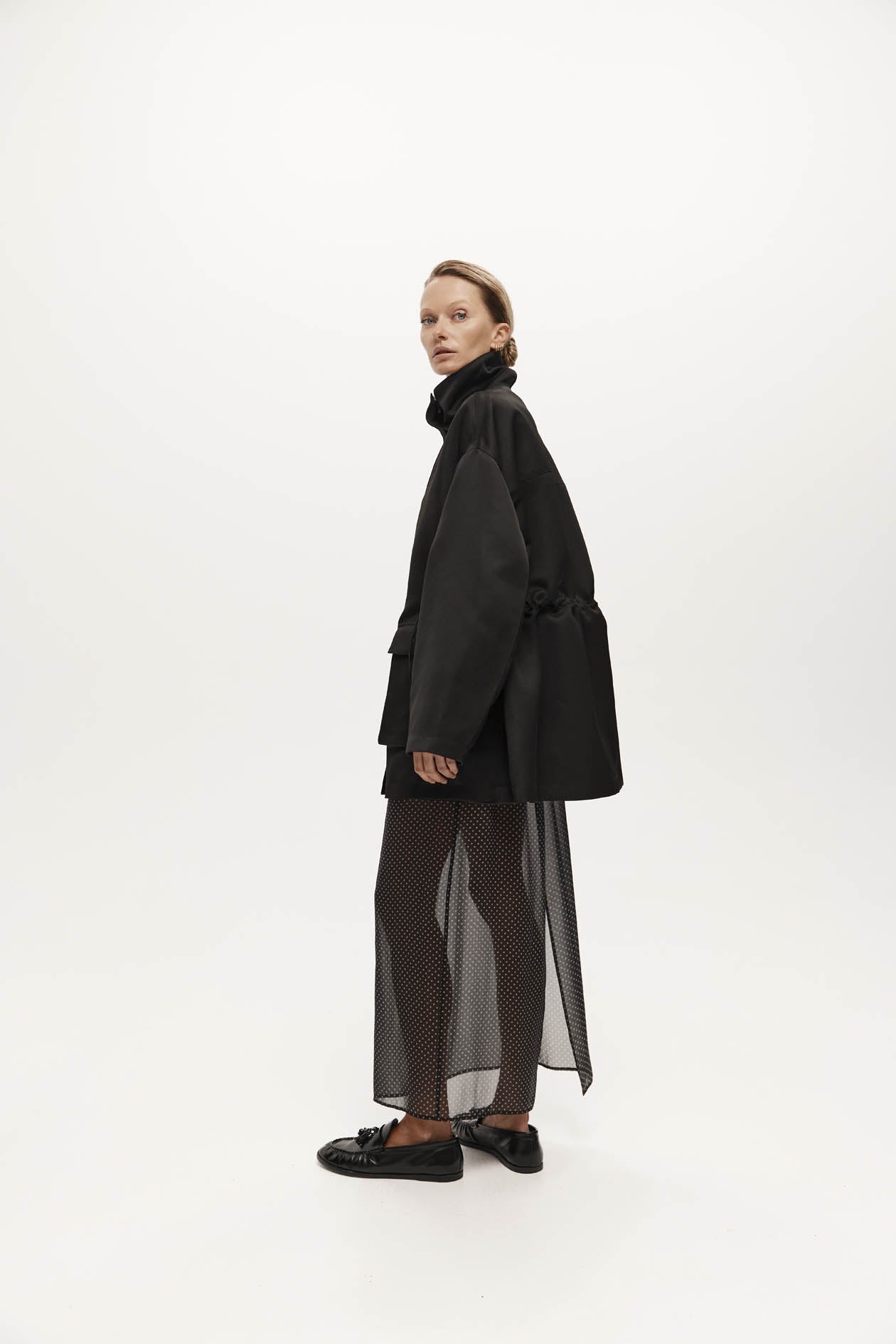 Balmoral Parka in Satin Faille