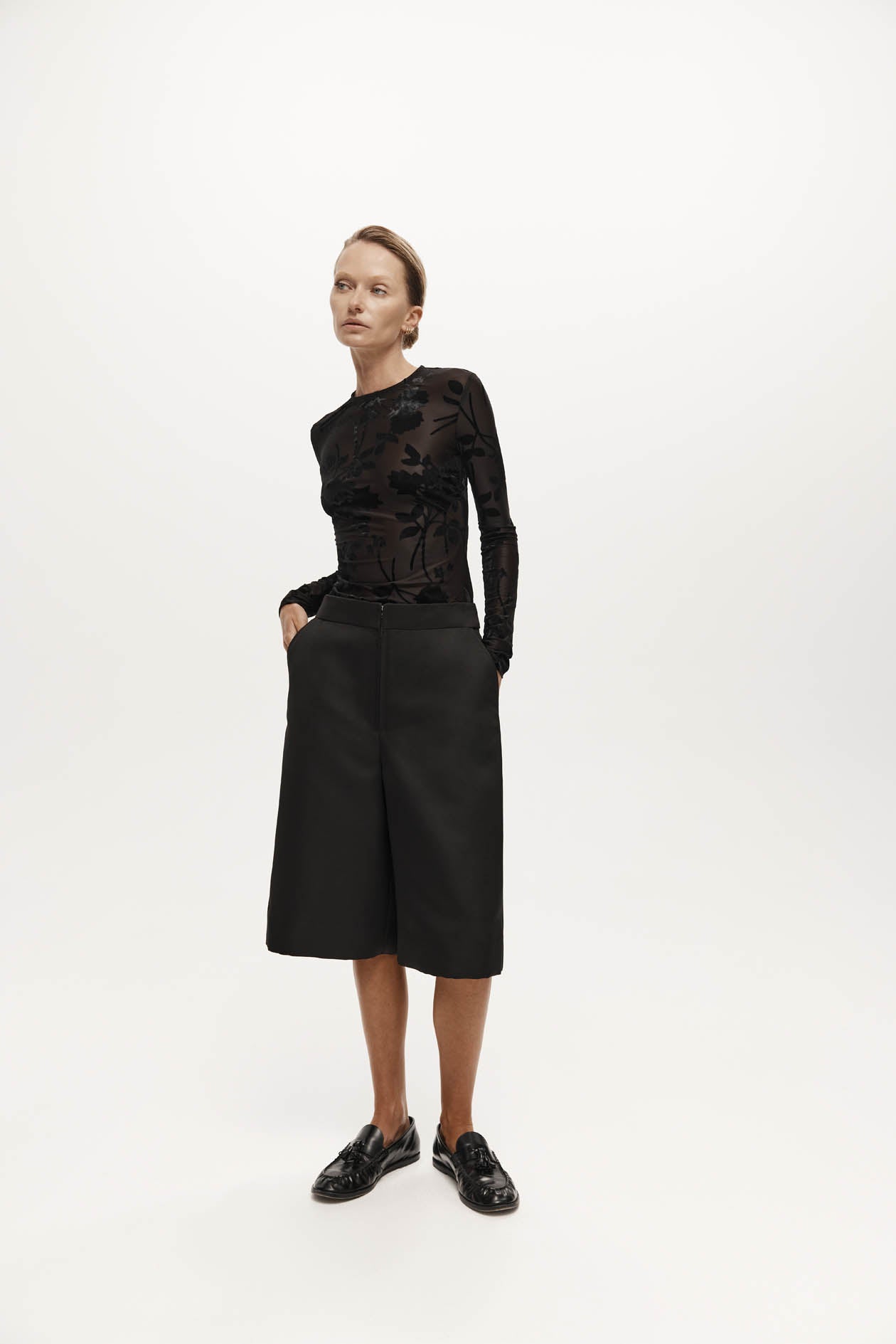 Darvos Top in Mesh Velvet