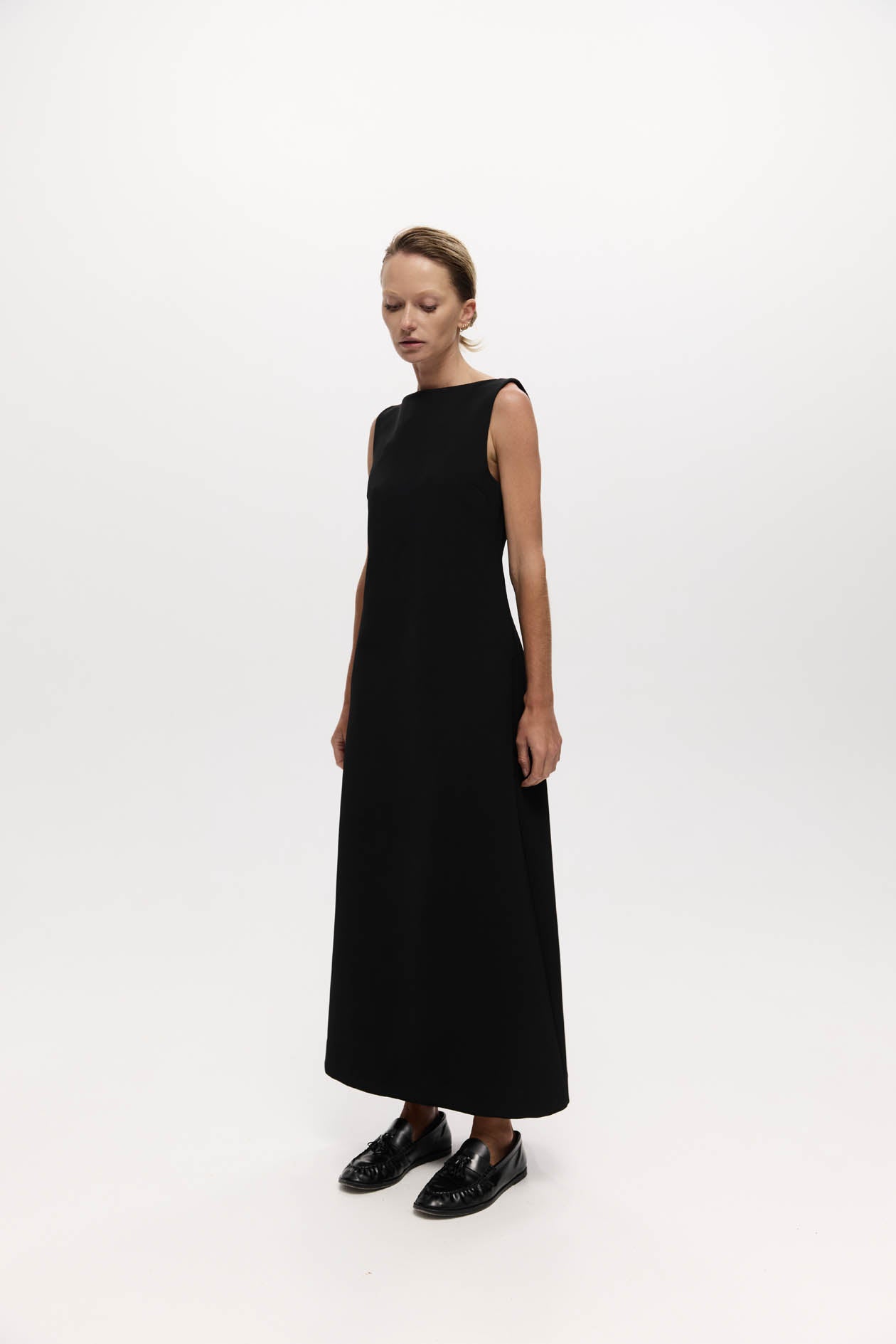 Hiro Dress in Bonded Suiting