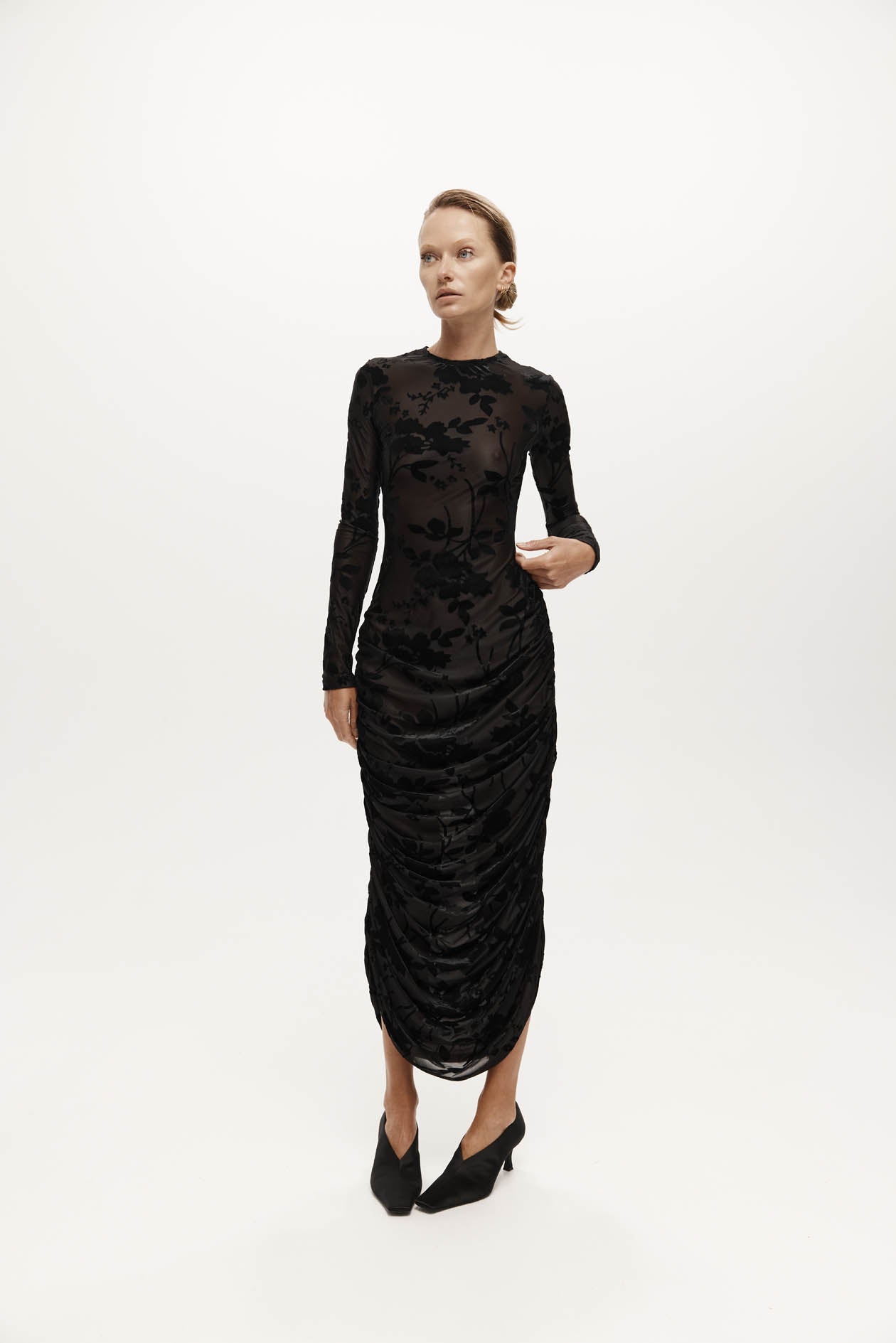 Darvos Dress in Mesh Velvet