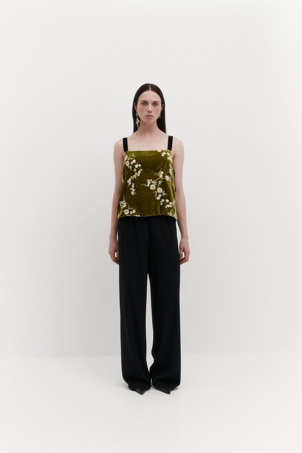 Plum Top in Embroidered Velvet