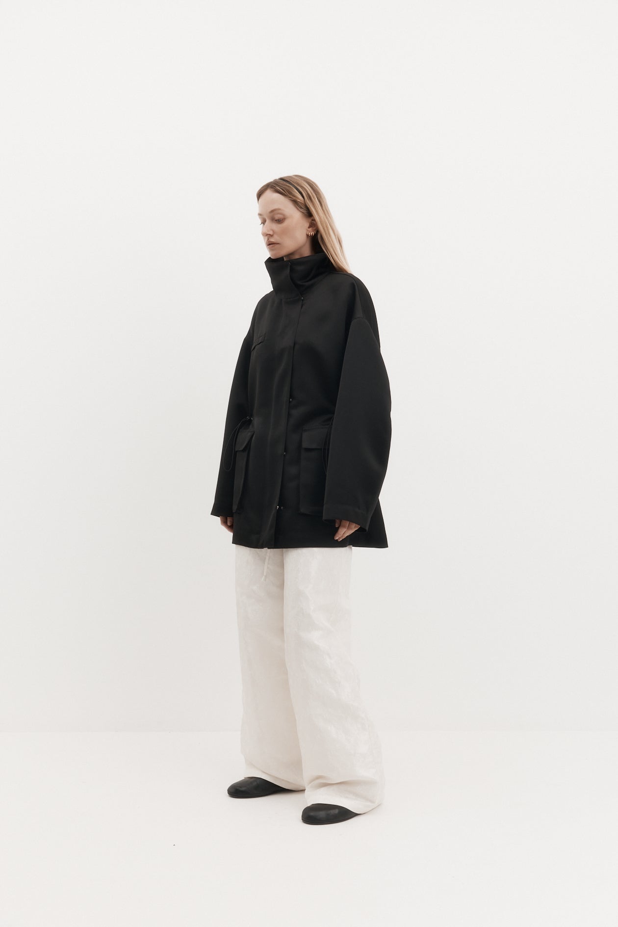 Drew Trouser in Embroidered Taffeta