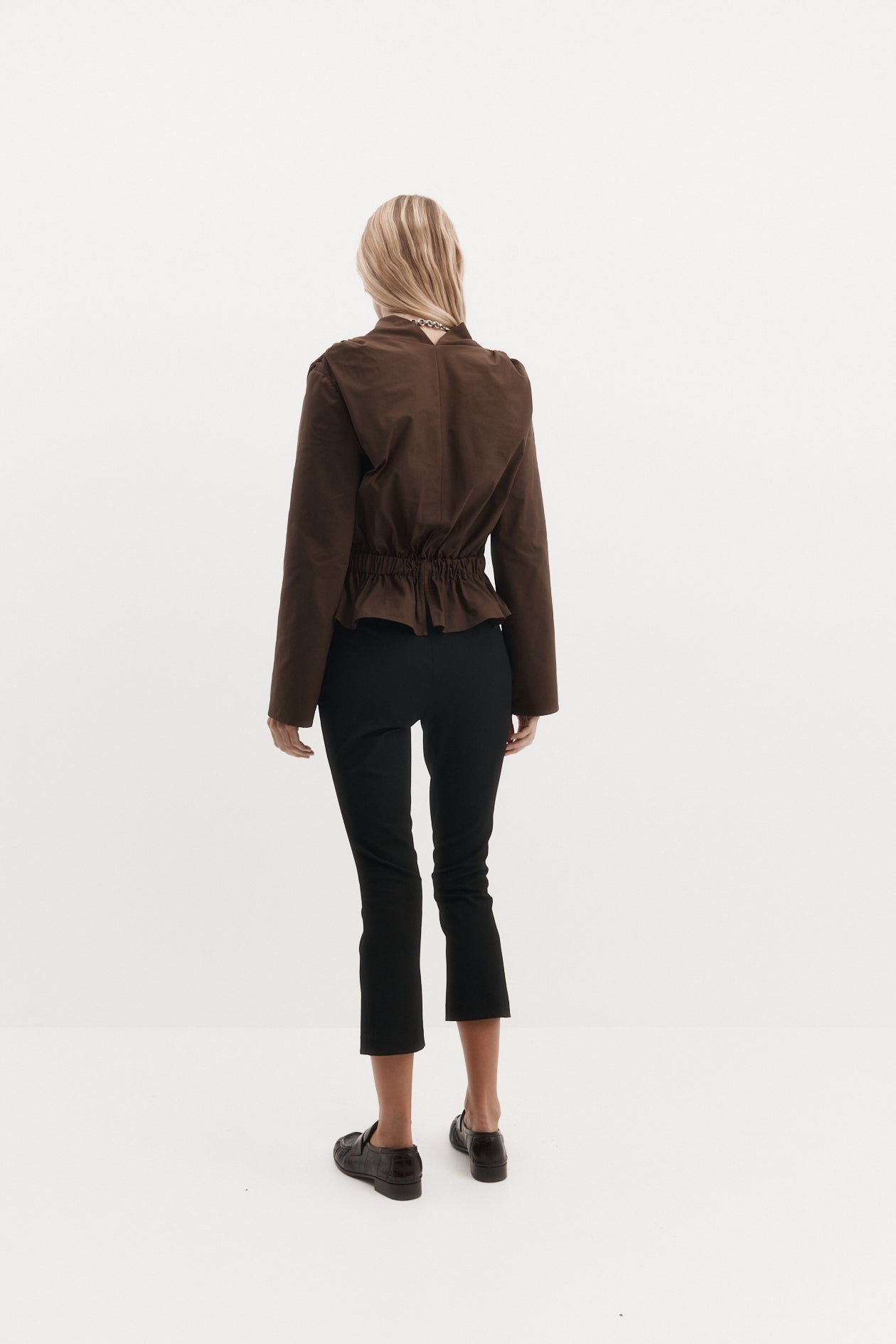 Long Sleeve Chaimberlain Top in Tech Taffeta