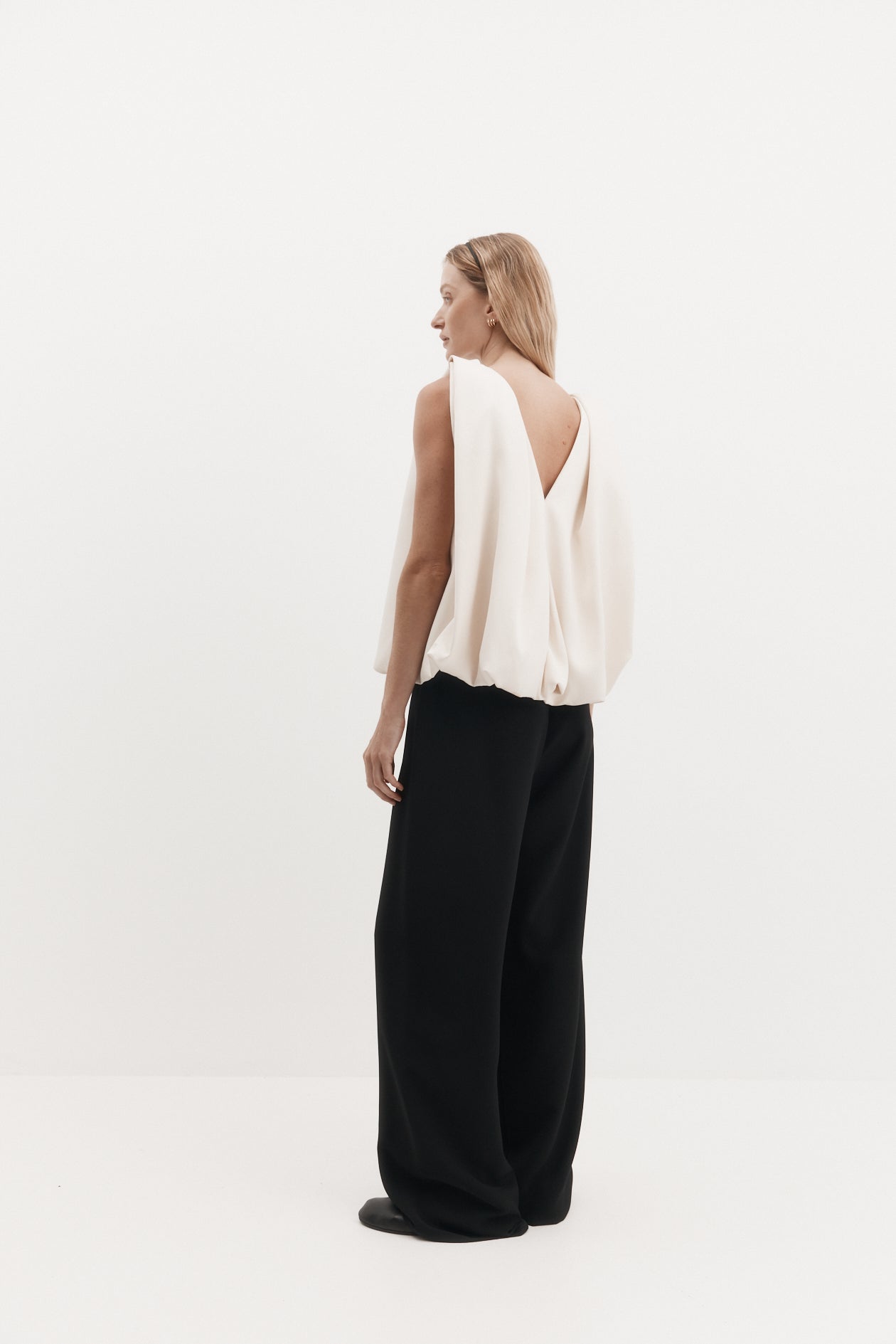 Knot Top in Bonded Satin