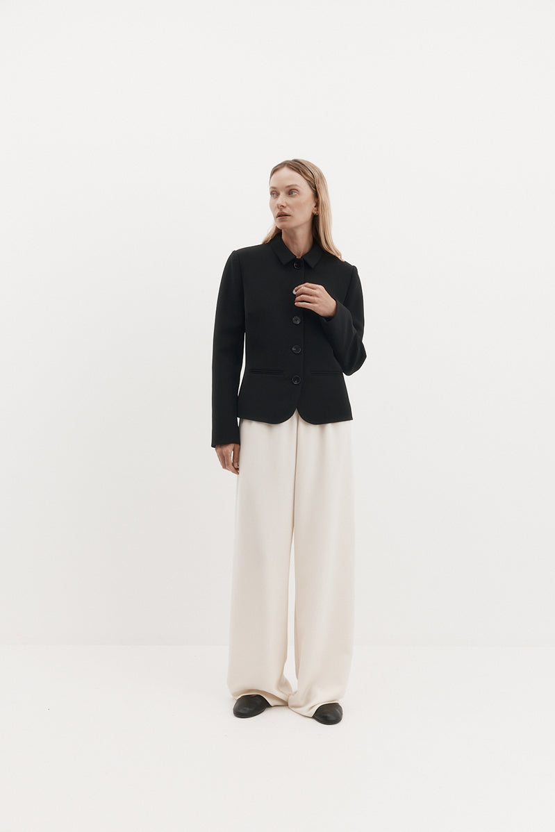 Bardot Blazer in Bonded Suiting