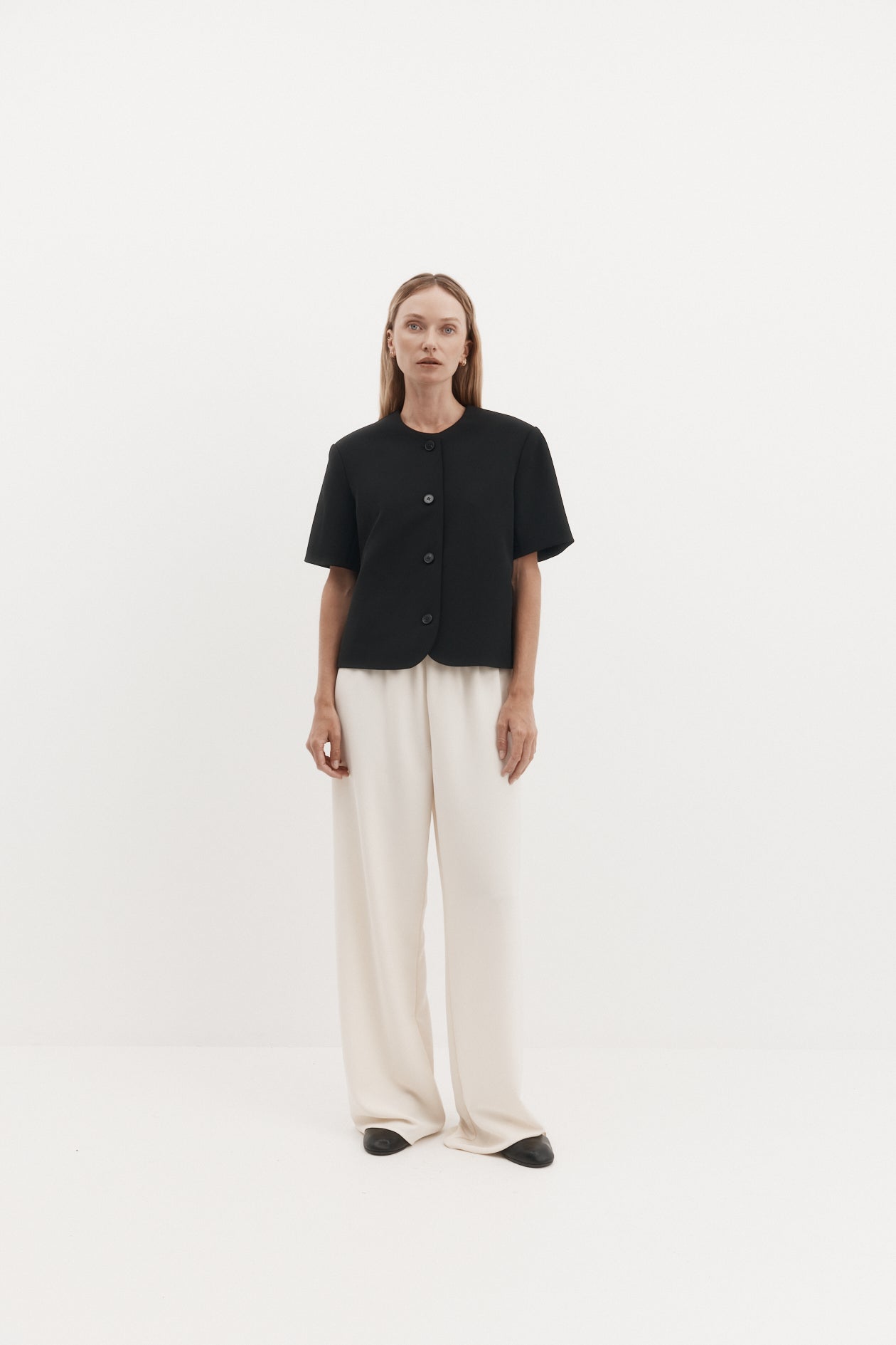 Short Sleeve Tilmens Jacket in Bonded Suiting