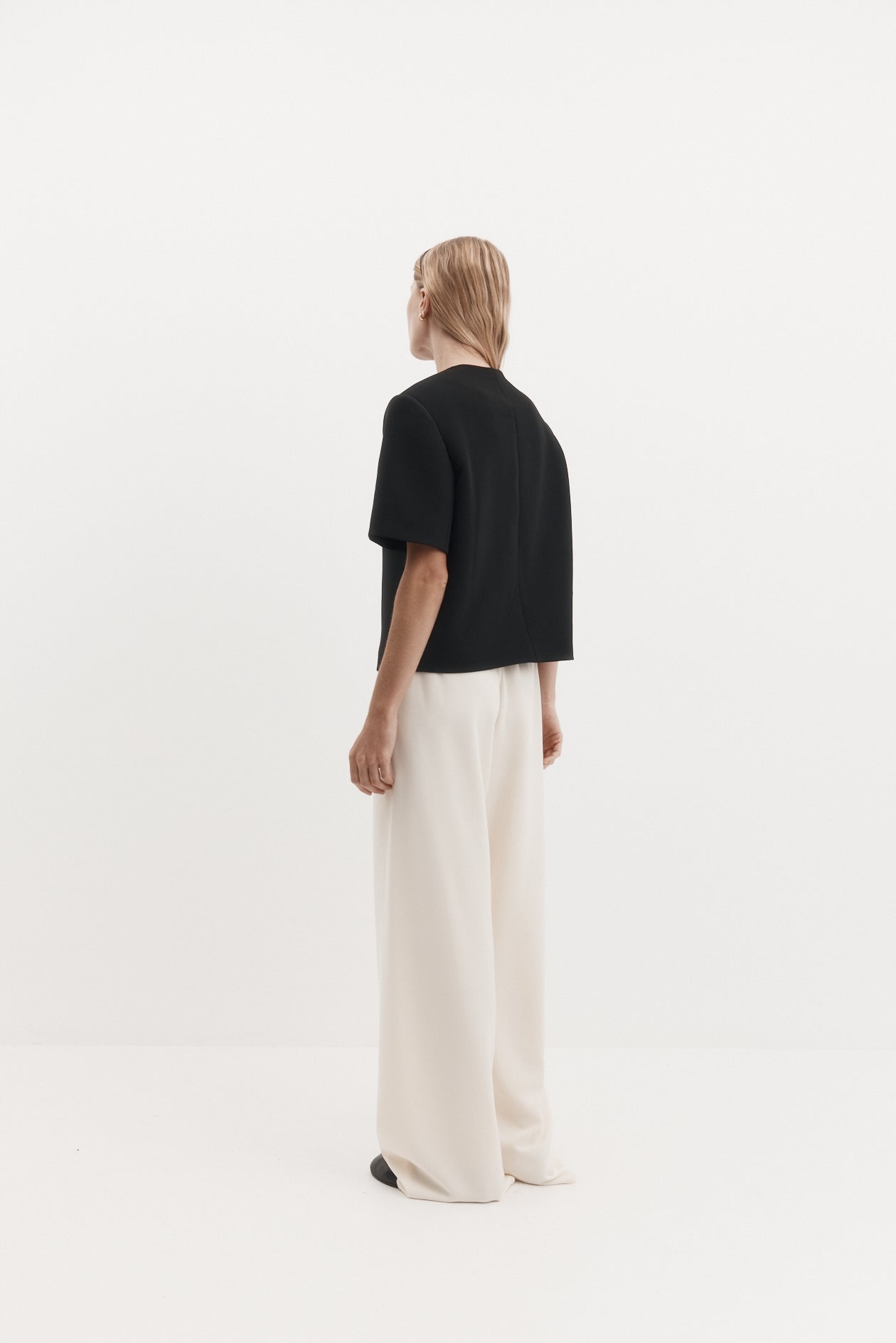 Short Sleeve Tilmens Jacket in Bonded Suiting