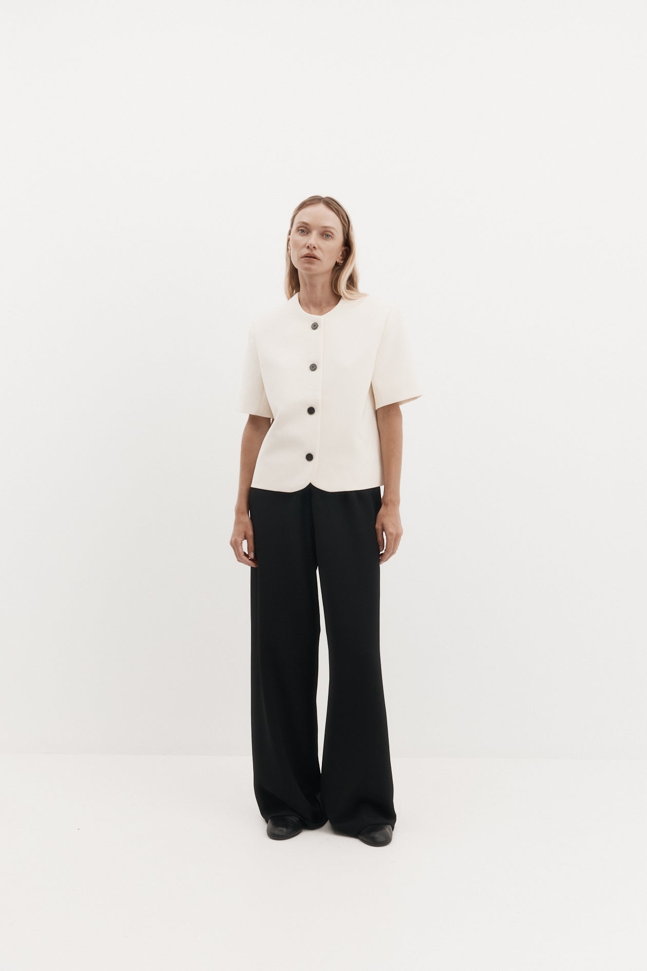 Short Sleeve Tilmens Jacket in Bonded Suiting