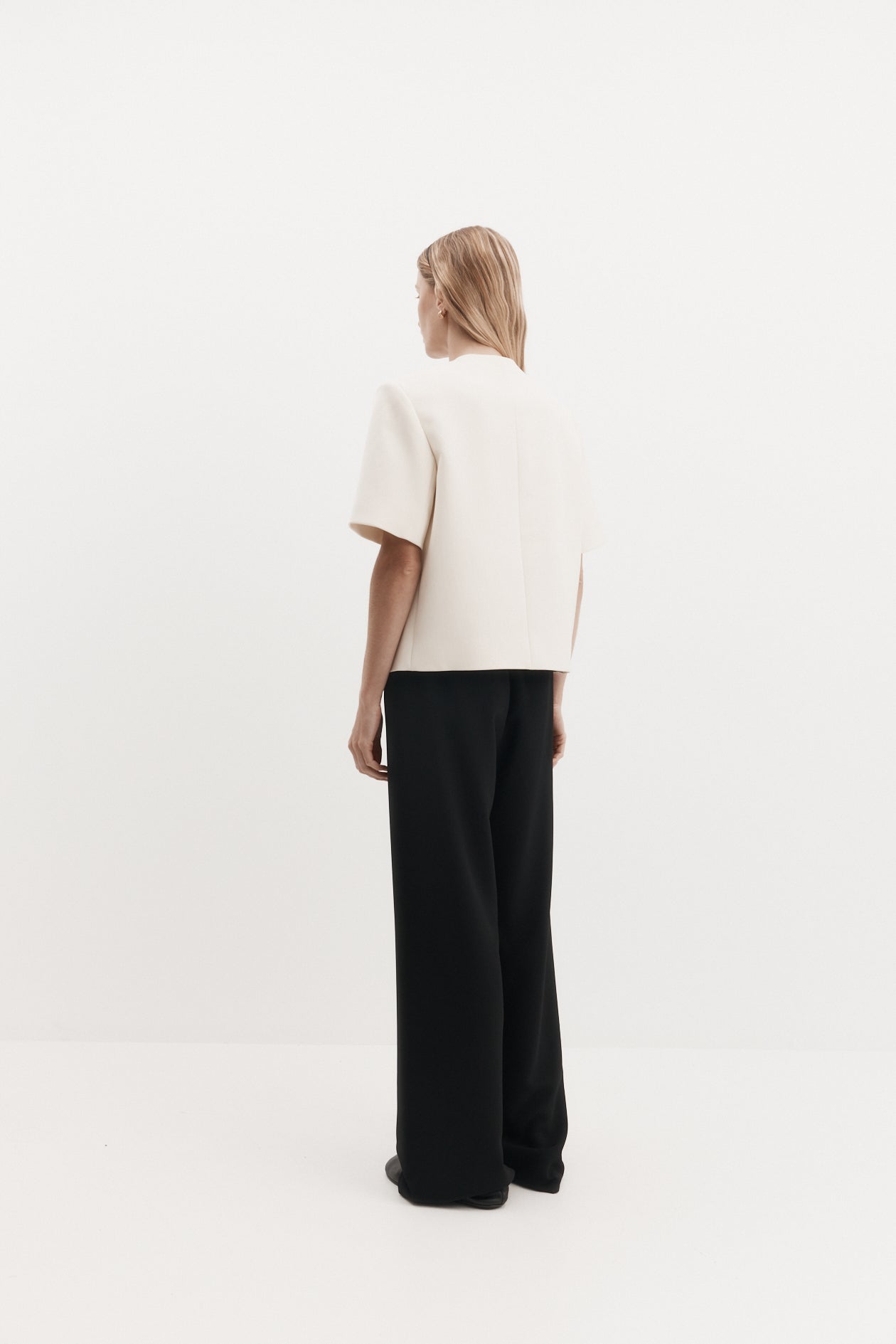 Short Sleeve Tilmens Jacket in Bonded Suiting