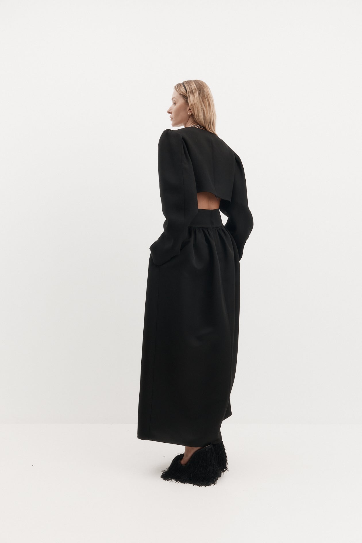 Tanner Top in Wool Tencel Suiting