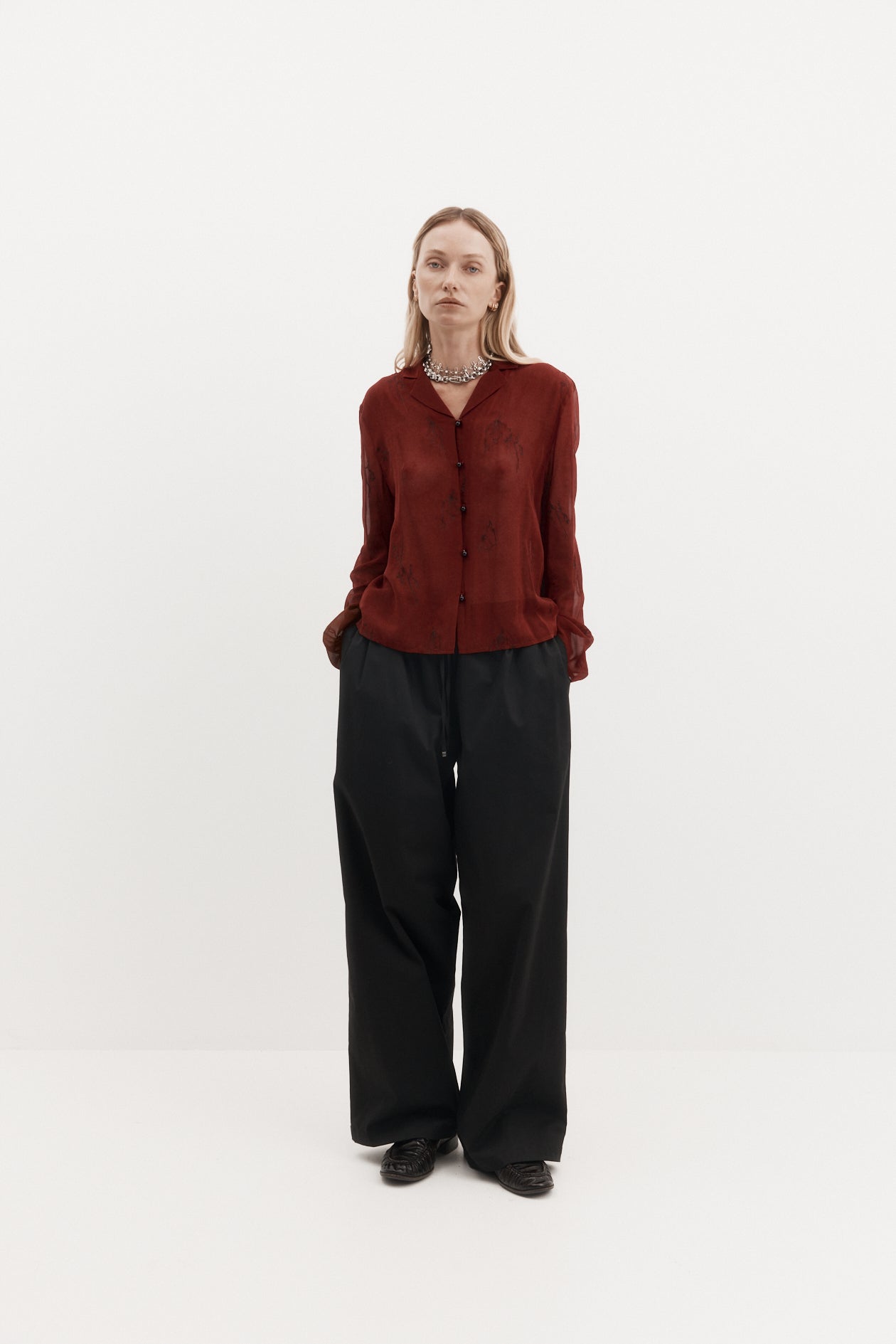 Iris Shirt in Silk Georgette