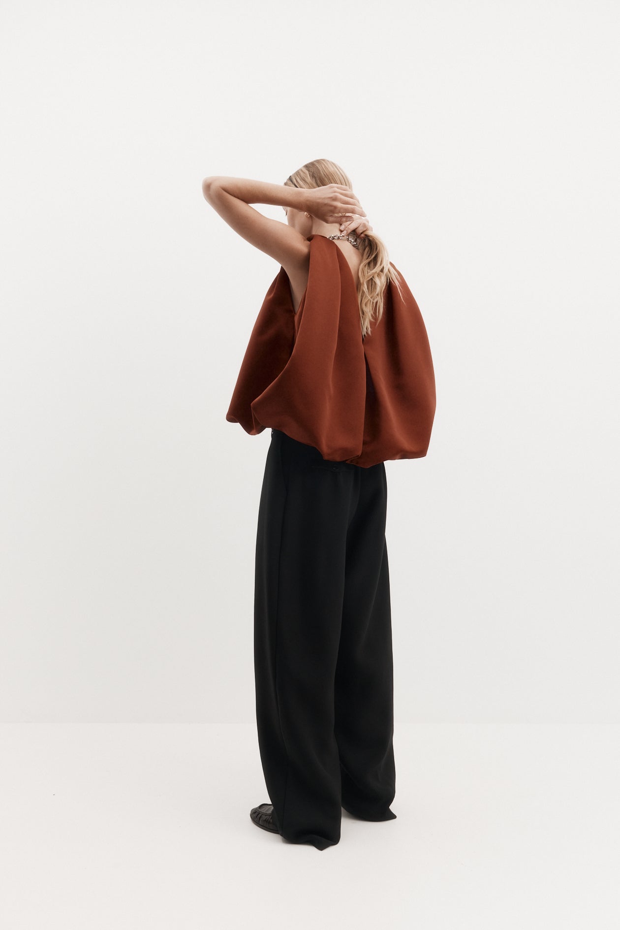 Knot Top in Satin Faille