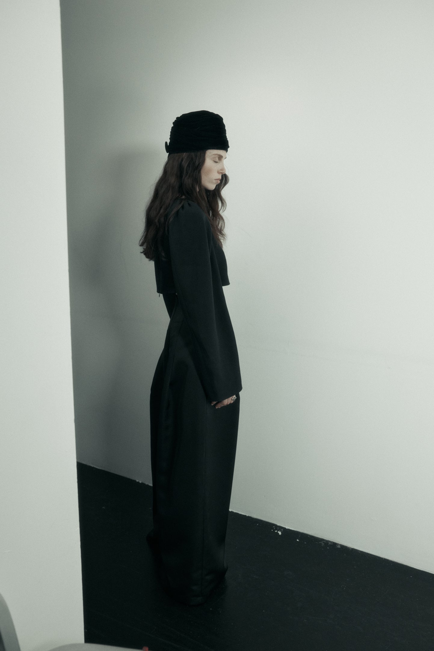 Tanner Top in Wool Tencel Suiting