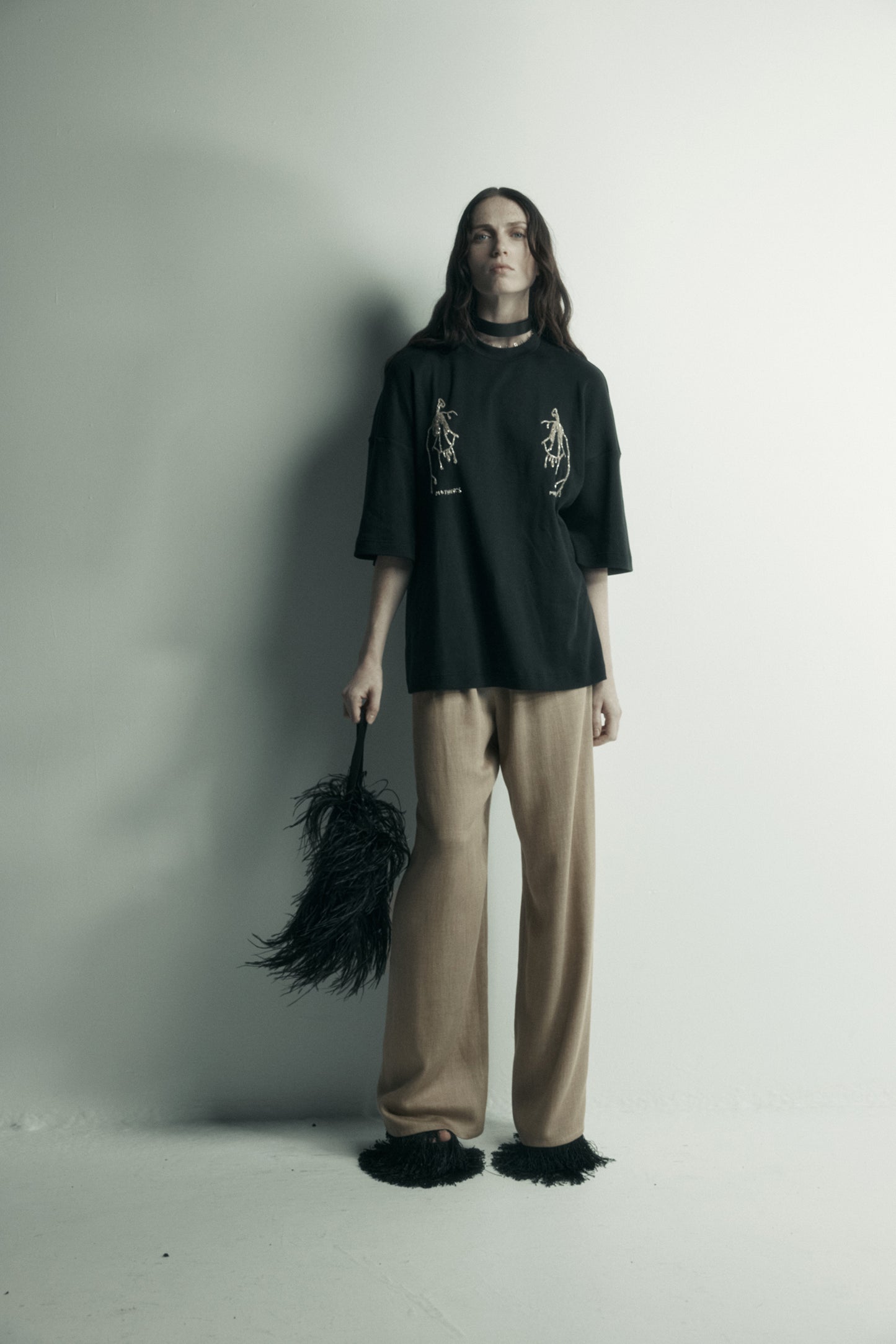 Mother T-Shirt in Cotton Beading