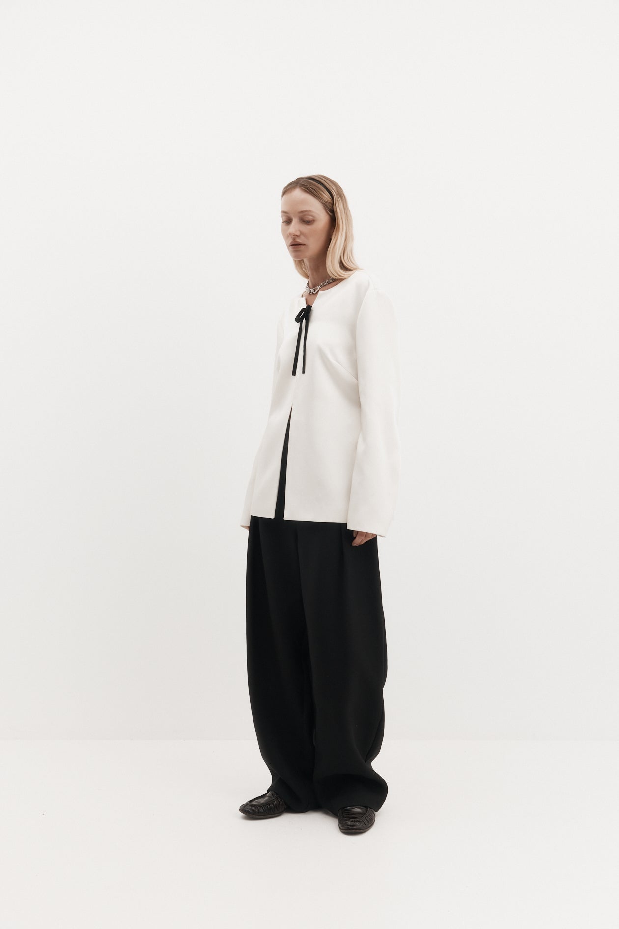 Loin Top in Satin Faille