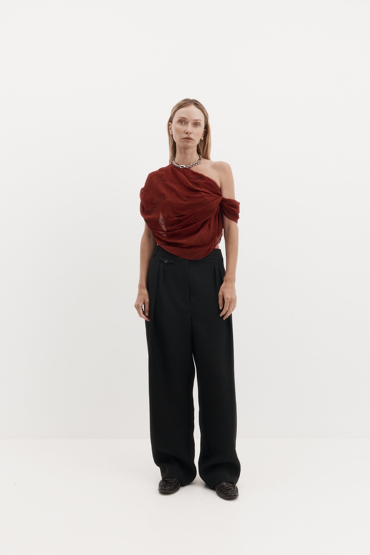 Lucille Top in Silk Georgette