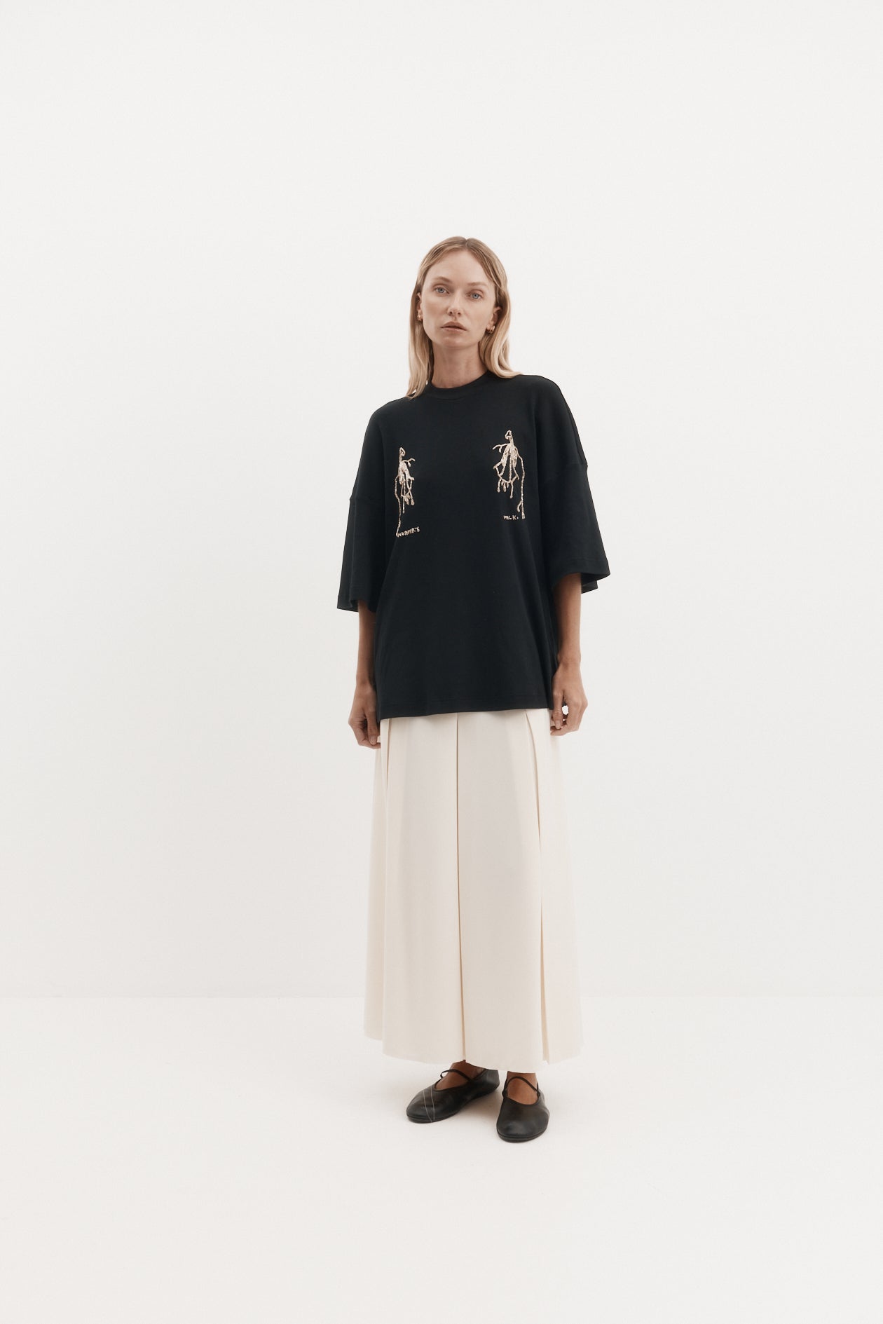 Mother T-Shirt in Cotton Beading