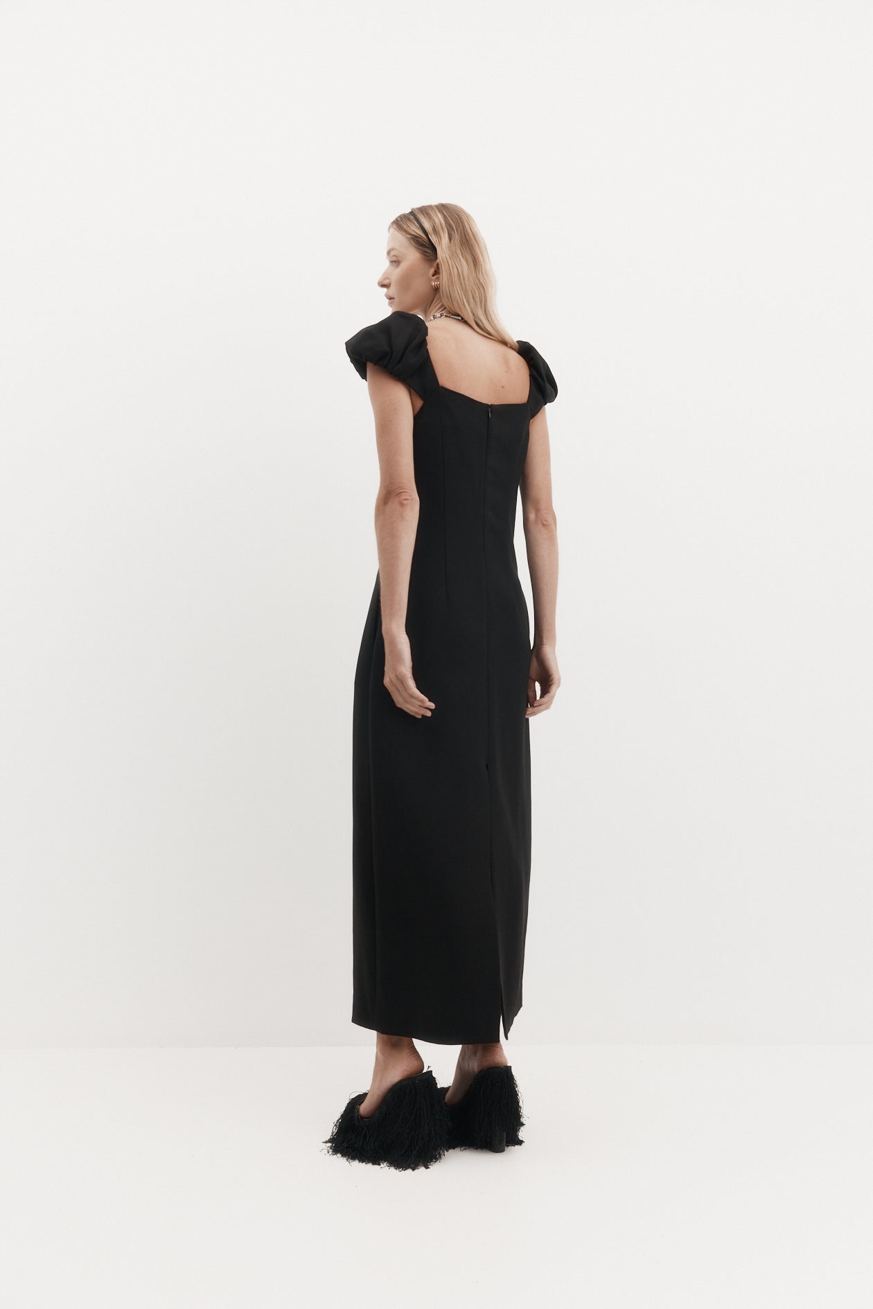 Robertson Dress in Wool Tencel Suiting