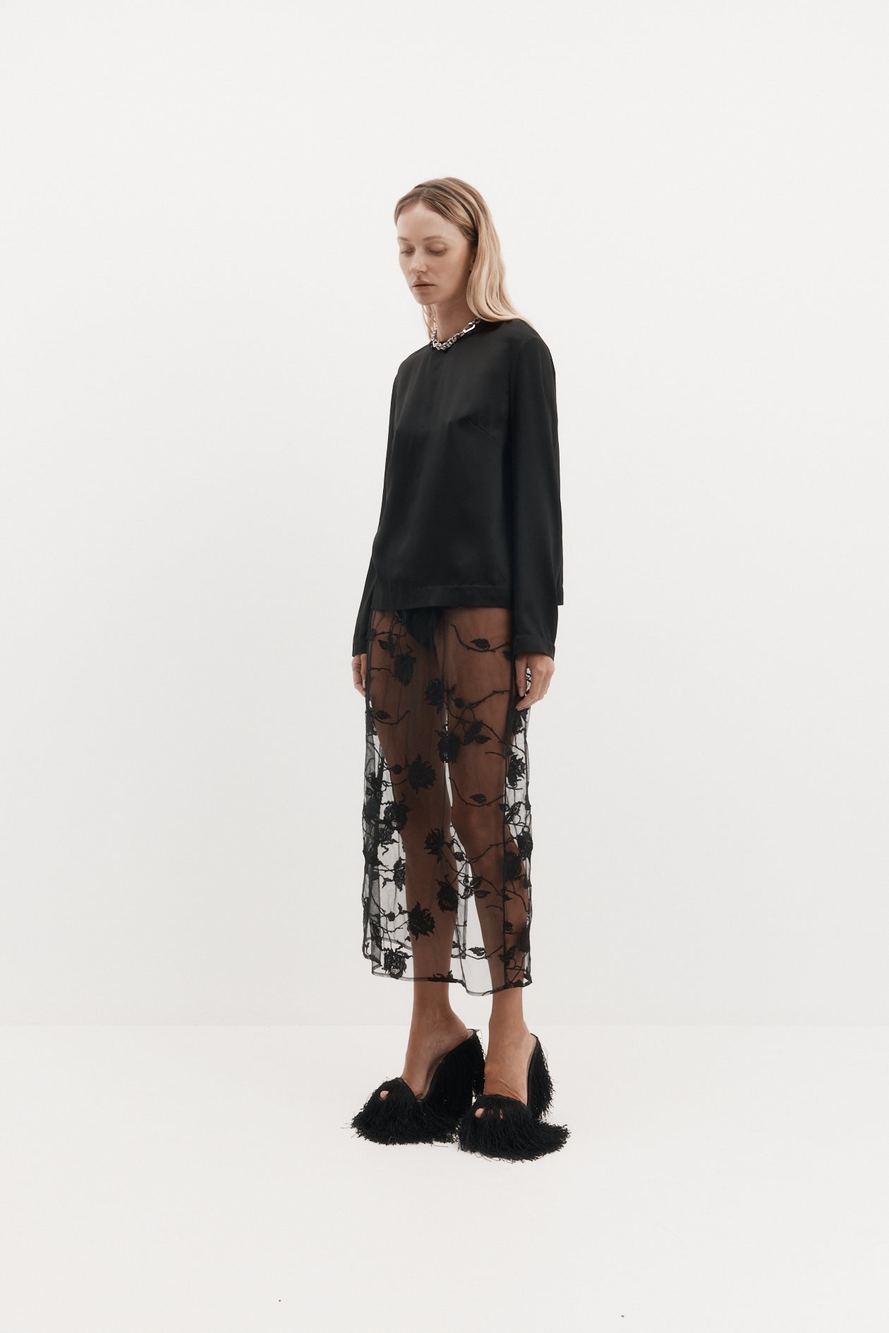Saul Top in Silk Satin